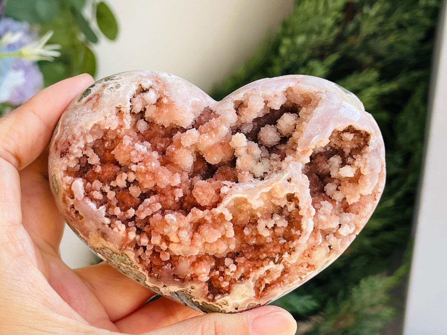 Pink Amethyst, Super Extra Quality Pink Amethyst Heart, Pink Amethyst Crystal Heart, Crystal Heart, Crystal Gift, Healing Crystal