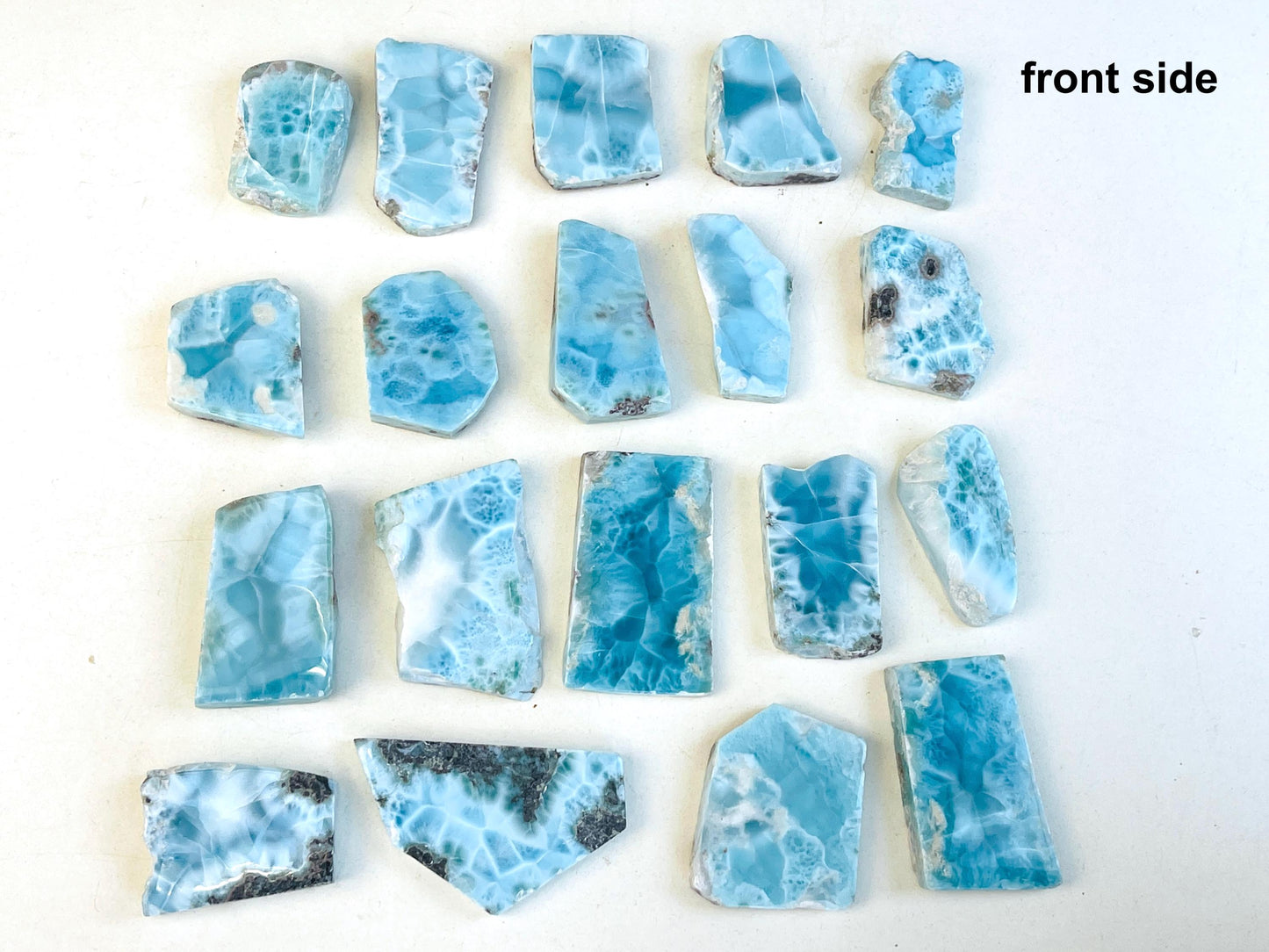 Larimar Freeform, High-Quality Polished Larimar Slab,   Larimar Jewellery DIY, Crystal GiftLarimar Jewellery DIY, Crystal Gift