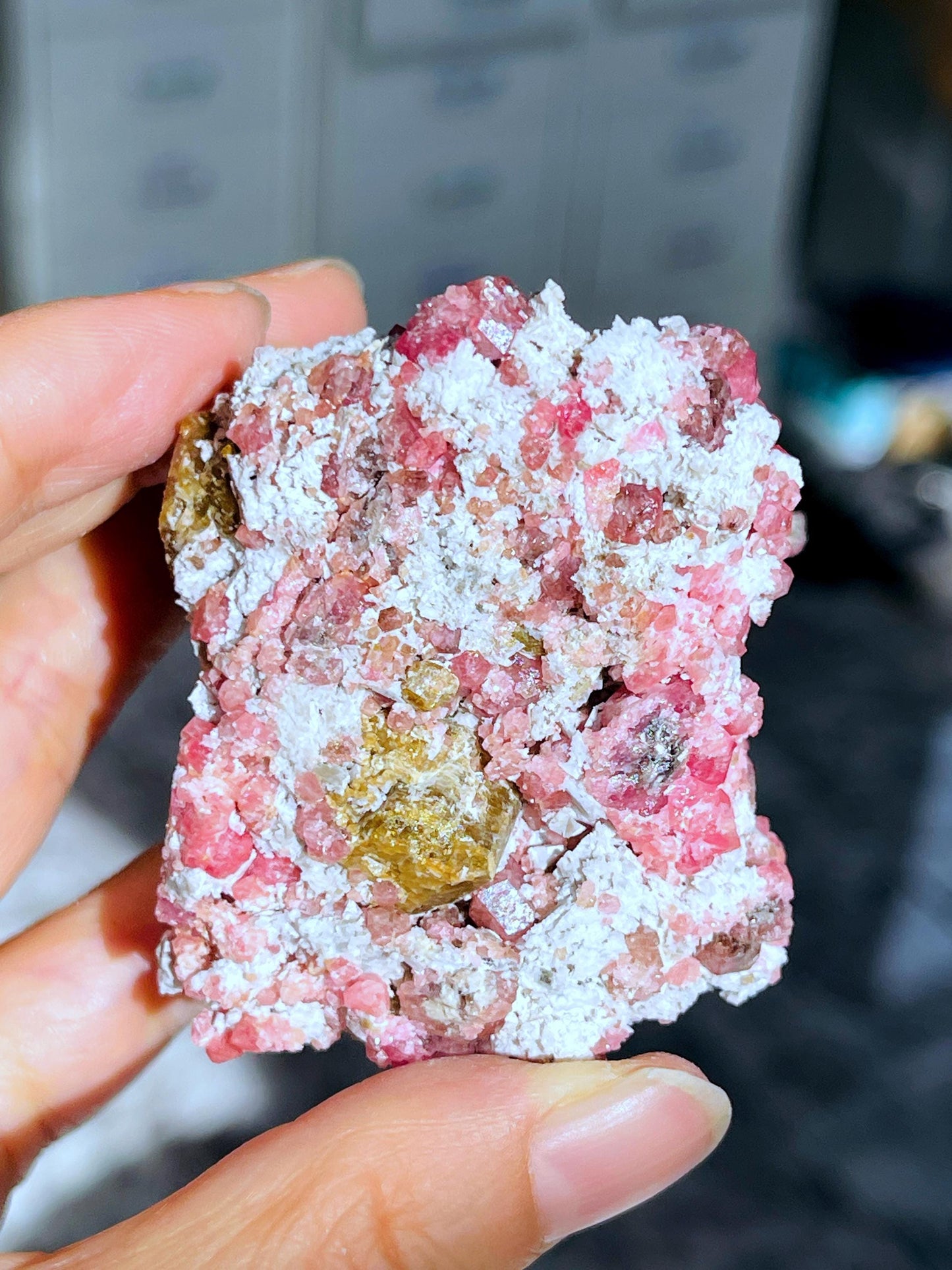 New Find !! High Grade Rare Raspberry Pink Garnet Mineral Specimen ~ Coahuila, Mexico -1