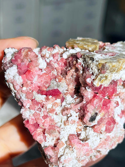 New Find !! High Grade Rare Raspberry Pink Garnet Mineral Specimen ~ Coahuila, Mexico -1