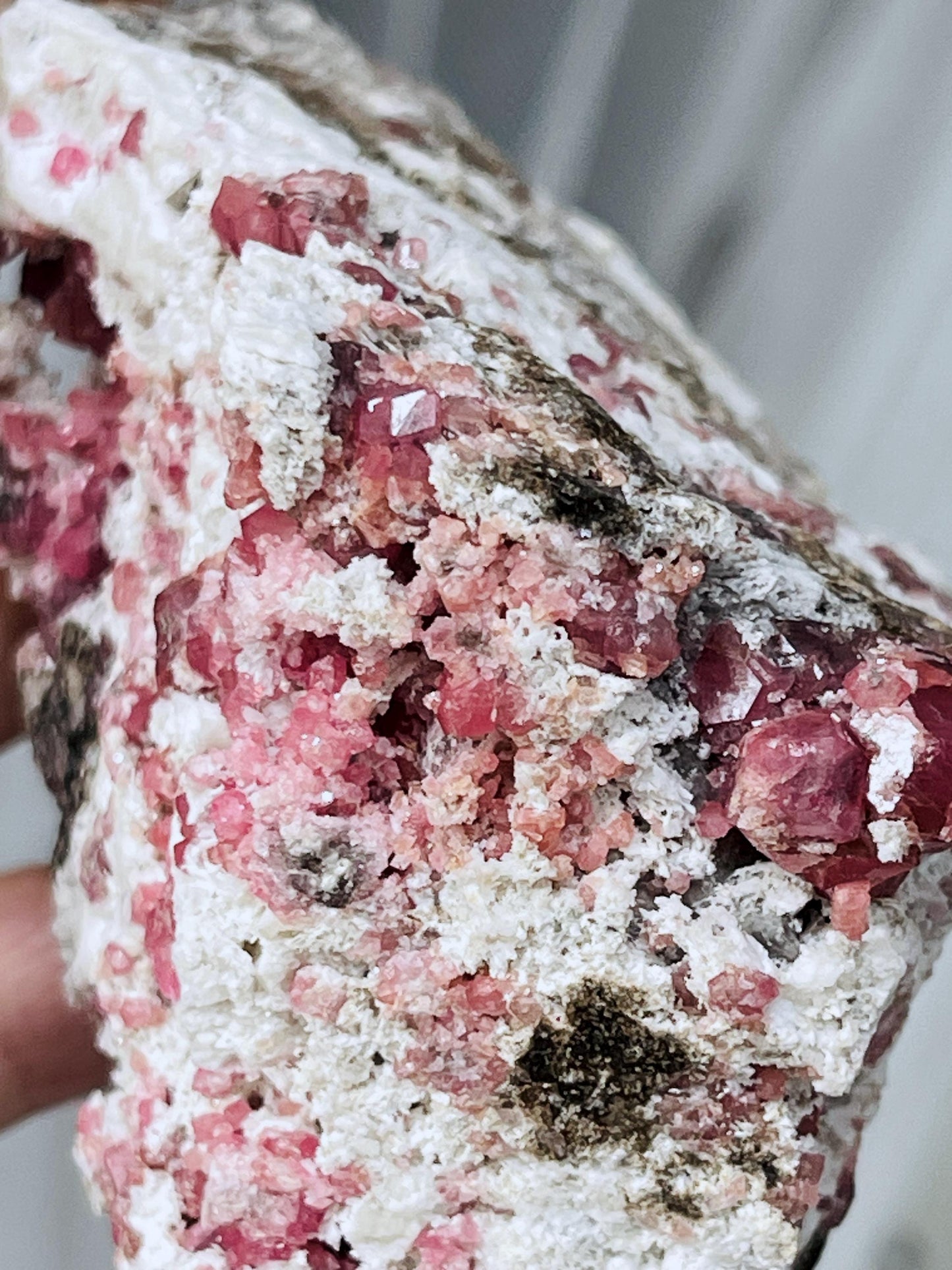 New Find !! High Grade Rare Raspberry Pink Garnet Mineral Specimen ~ Coahuila, Mexico -2