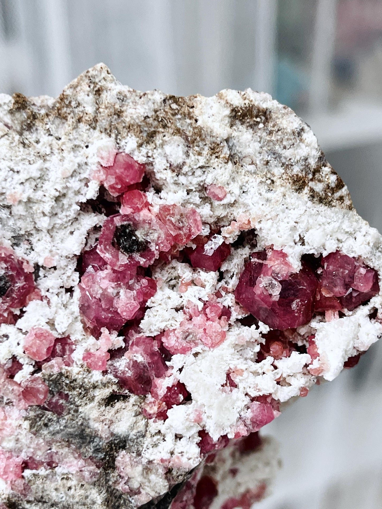 New Find !! High Grade Rare Raspberry Pink Garnet Mineral Specimen ~ Coahuila, Mexico -2