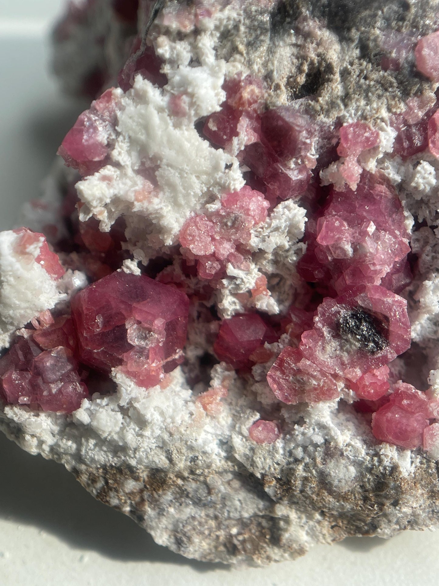 New Find !! High Grade Rare Raspberry Pink Garnet Mineral Specimen ~ Coahuila, Mexico -2