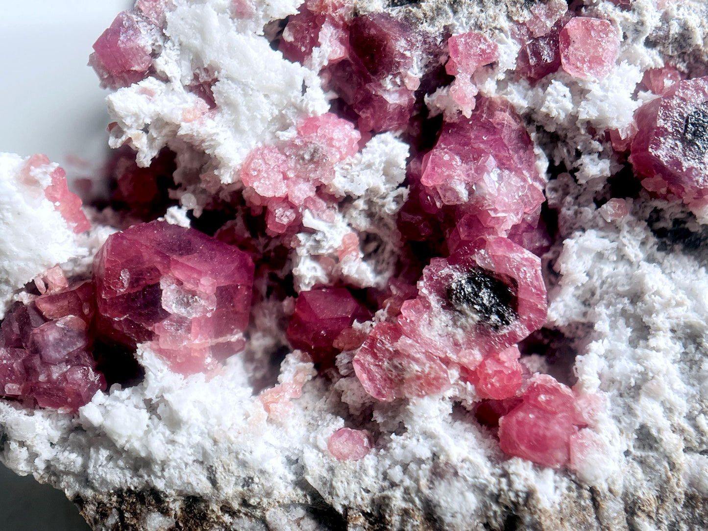 New Find !! High Grade Rare Raspberry Pink Garnet Mineral Specimen ~ Coahuila, Mexico -2