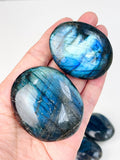 Labradorite Palm Stone, Flash Labradorite pocket stone, crystal gift, healing crystal - Million Years Crystal