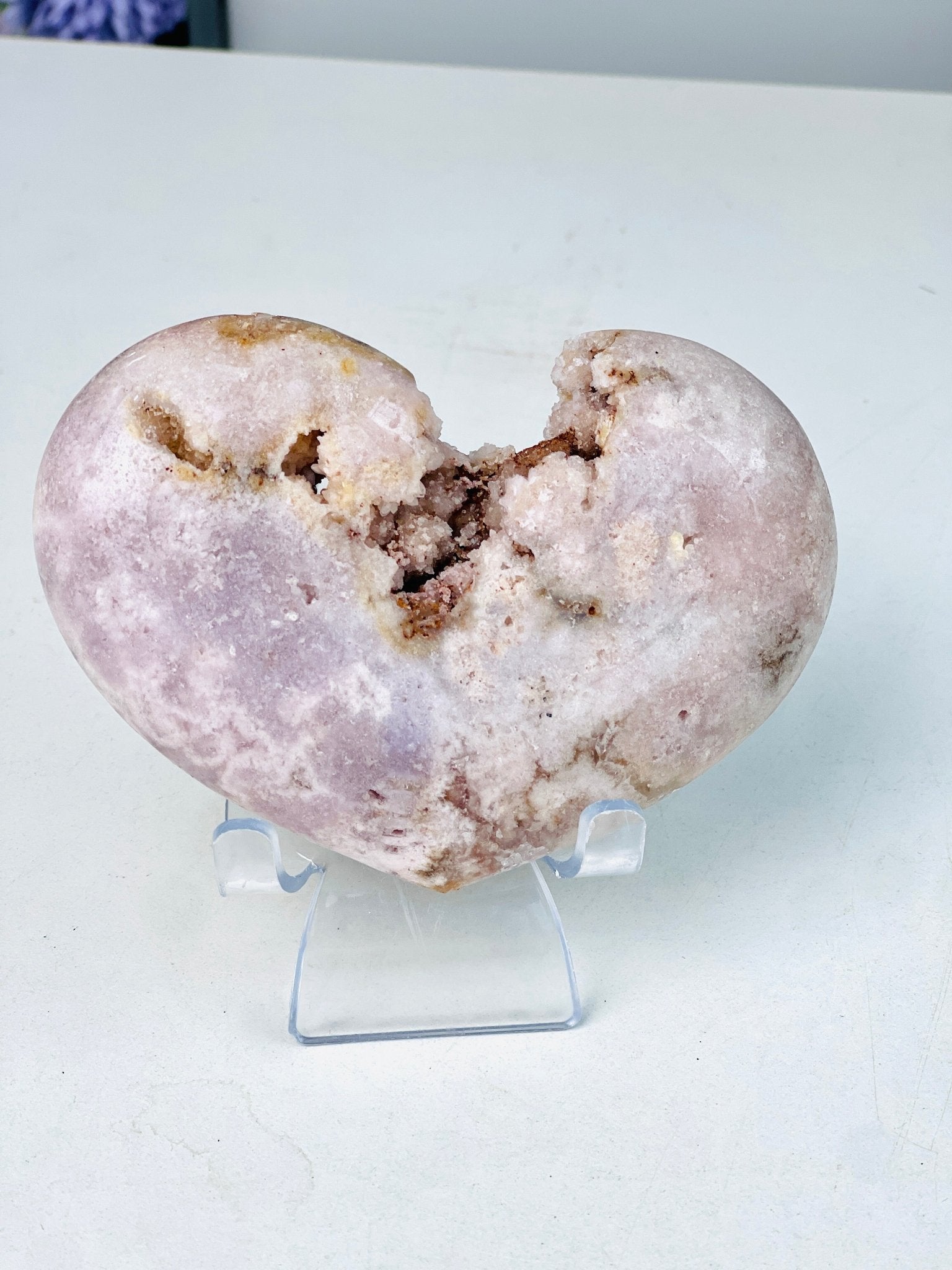 Large Pink Amethyst Heart, 344g Pink Amethyst Crystal Heart, Crystal Gift, Healing Crystal B3 - Million Years Crystal