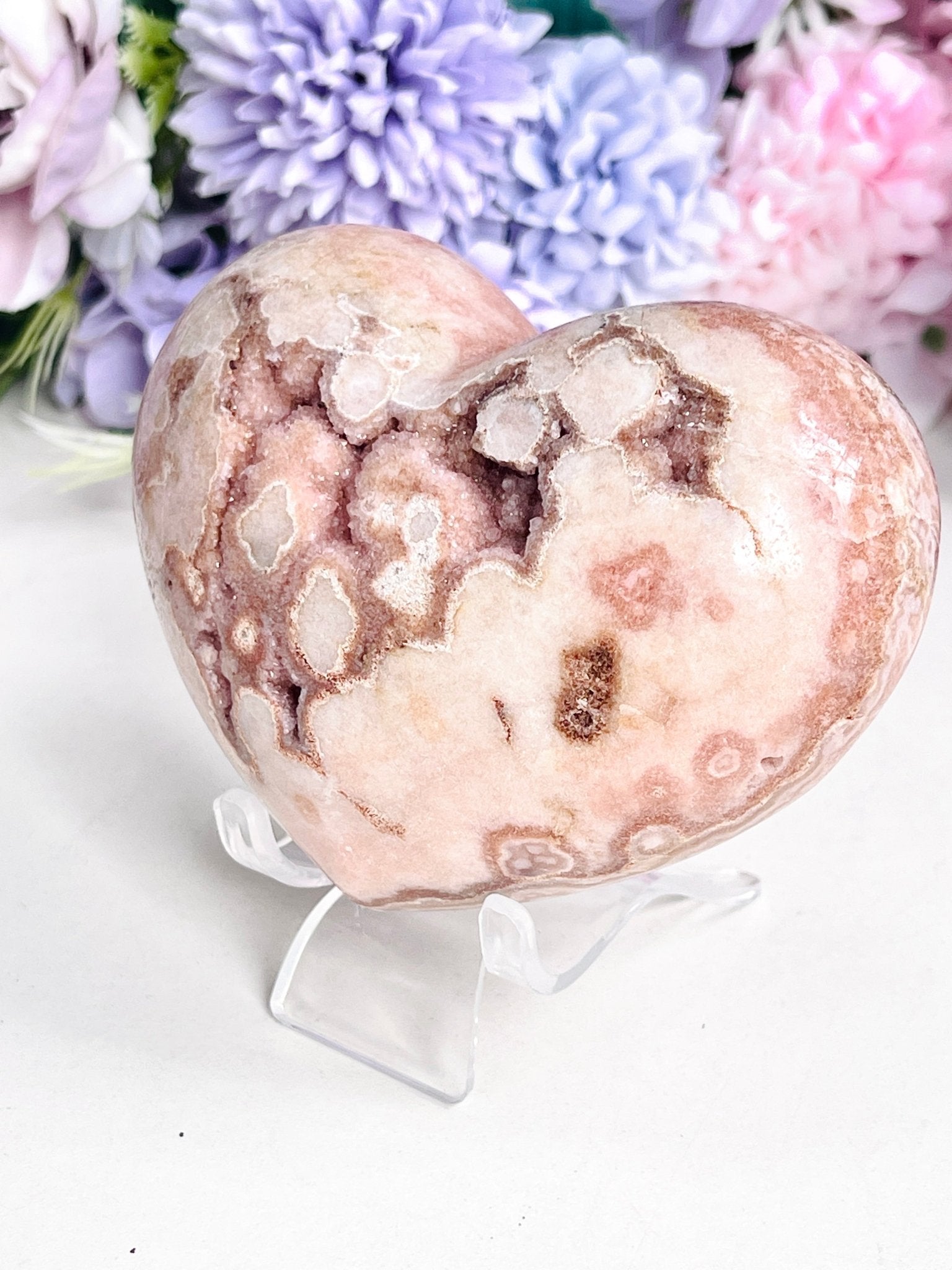 Large Pink Amethyst Heart | Polished Crystal from Brazil | 439g - Million Years Crystal