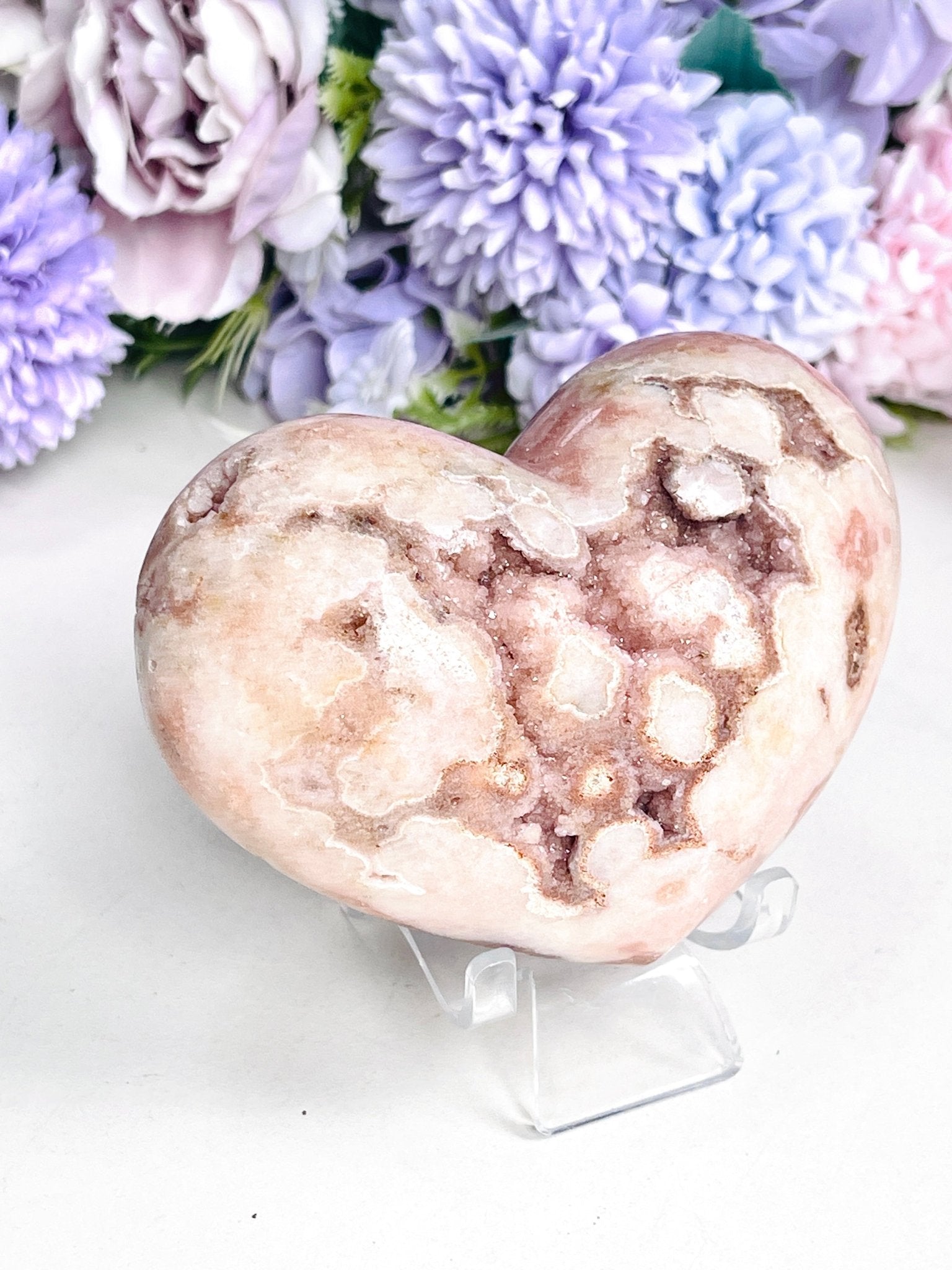 Large Pink Amethyst Heart | Polished Crystal from Brazil | 439g - Million Years Crystal