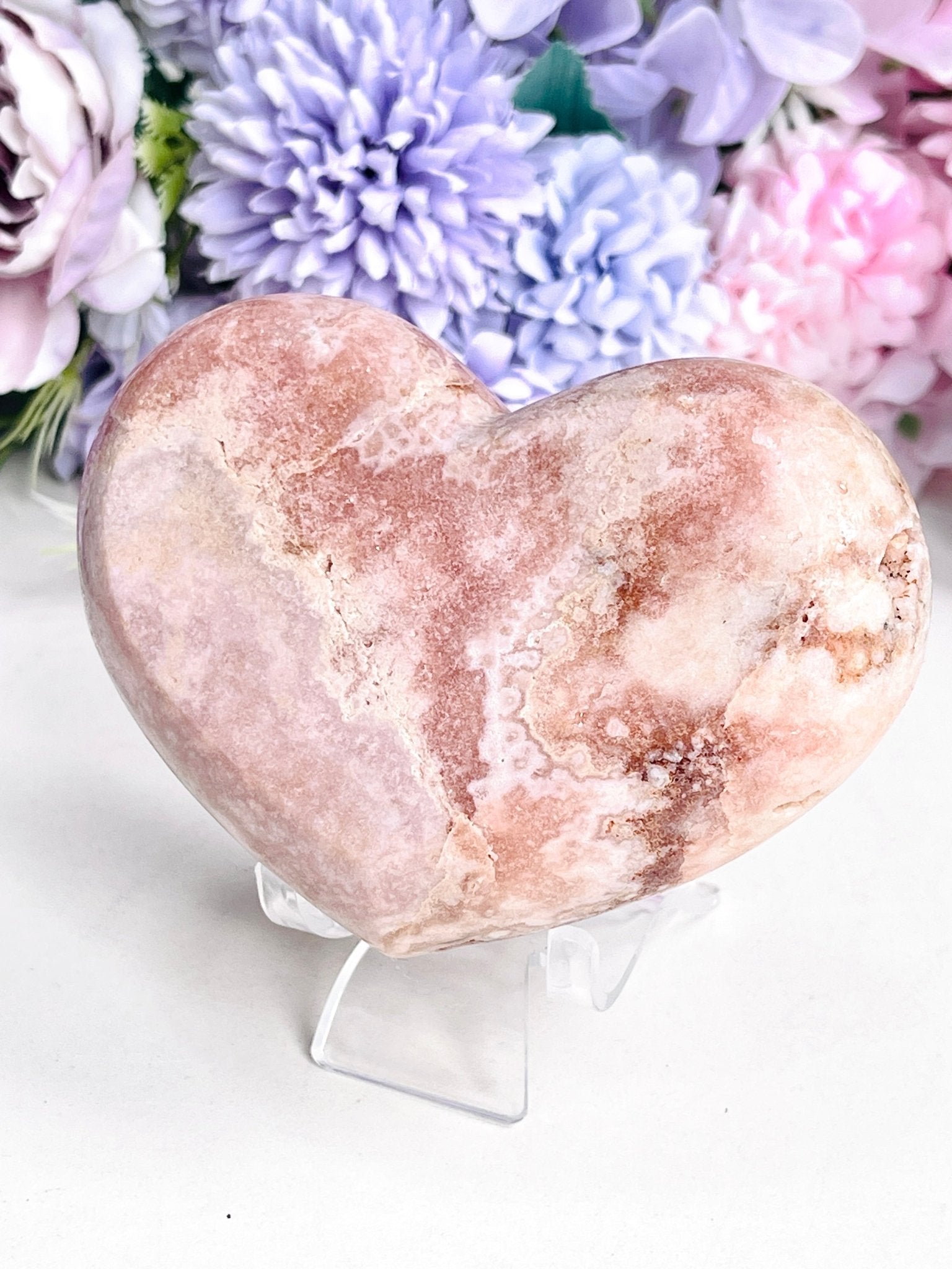 Large Pink Amethyst Heart | Polished Crystal from Brazil | 439g - Million Years Crystal