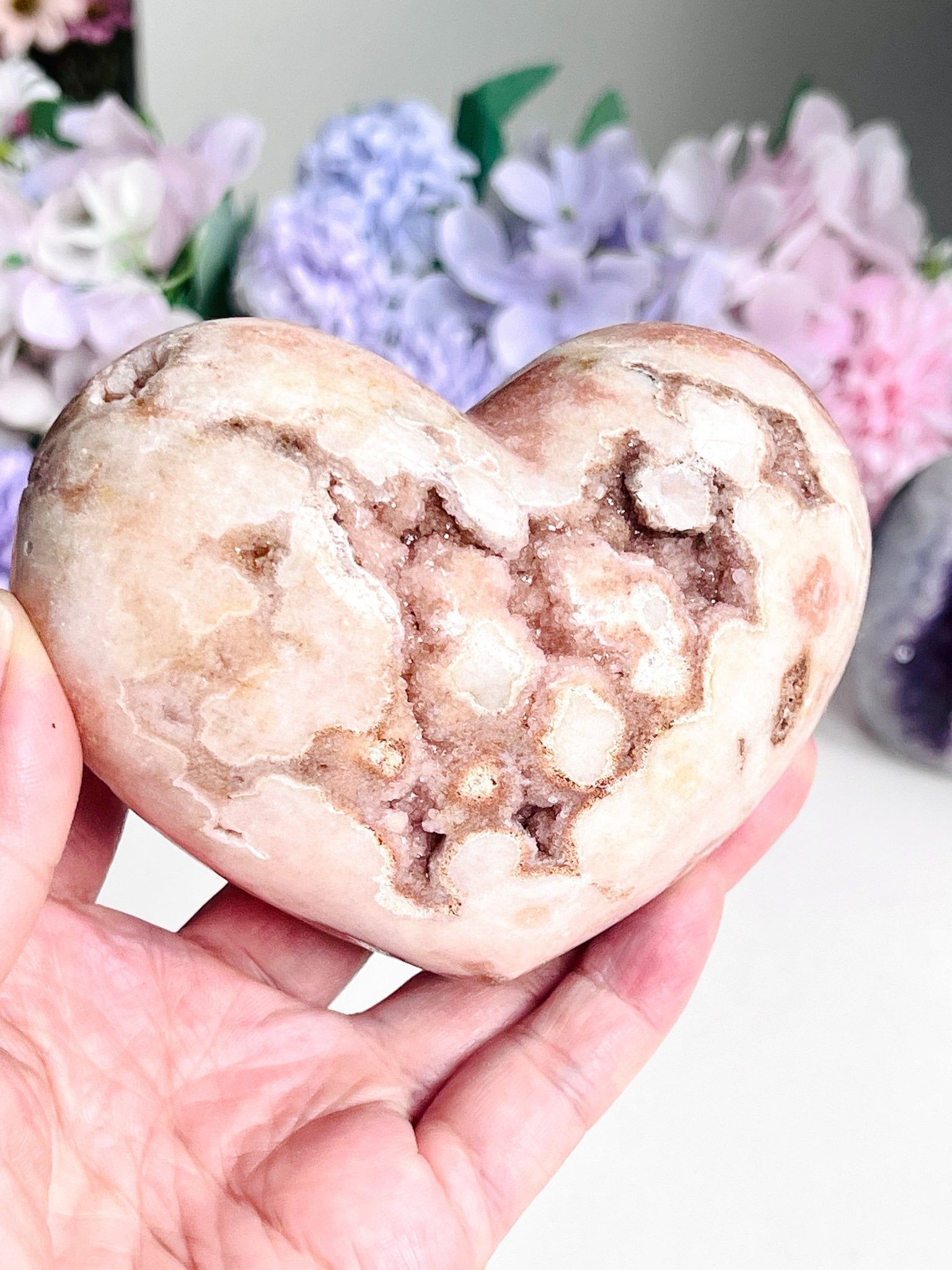 Large Pink Amethyst Heart | Polished Crystal from Brazil | 439g - Million Years Crystal