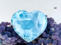 Larimar Heart, AAA Grade Natural Larimar Heart, 38-42mm -5 - Million Years Crystal