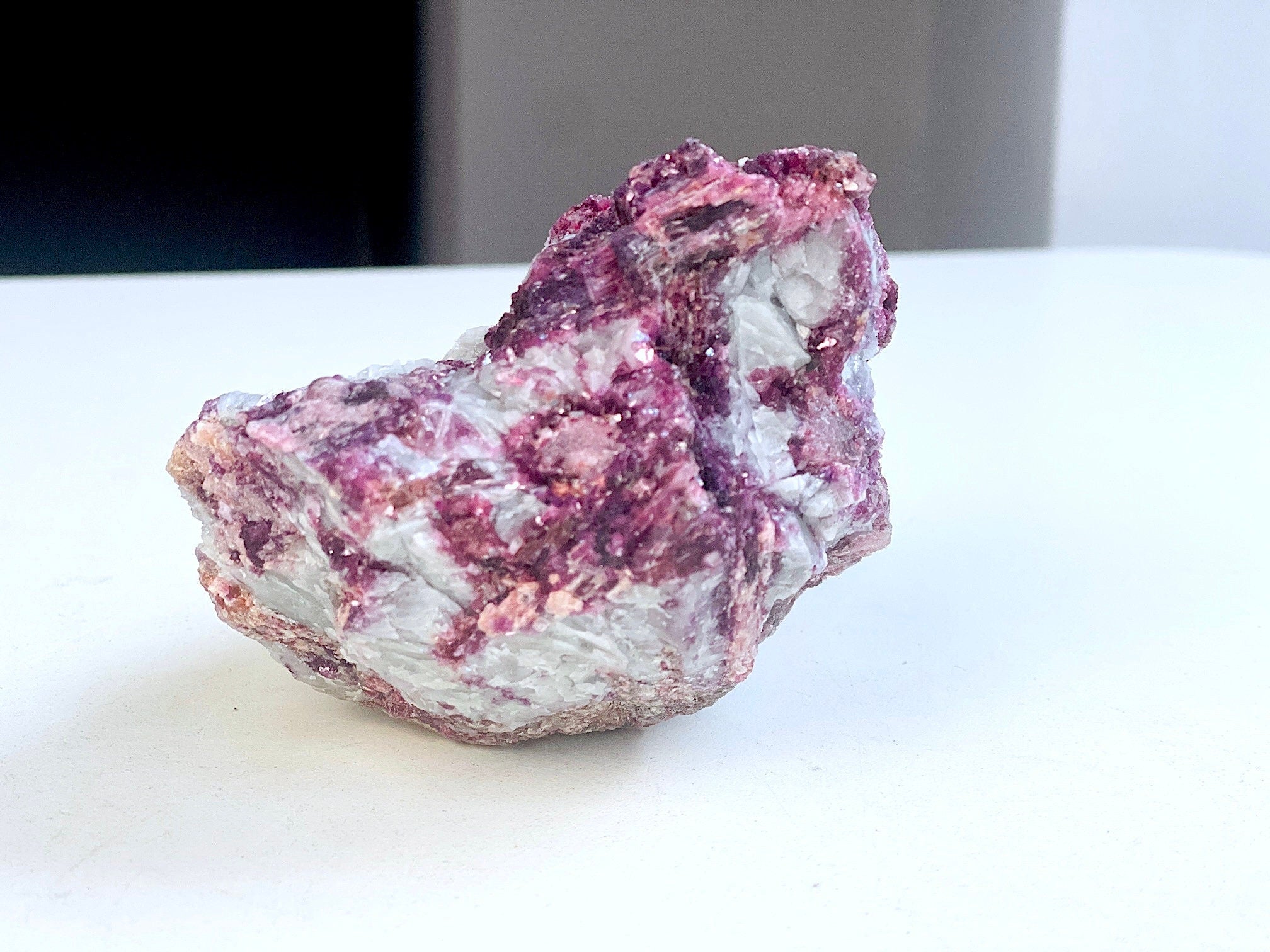 Lepidolite Specimen, Pink Lepidolite with Tourmaline, Natural Lepidolite Tourmaline Specimen , Mineral Specimen, Crystal Gift - Million Years Crystal