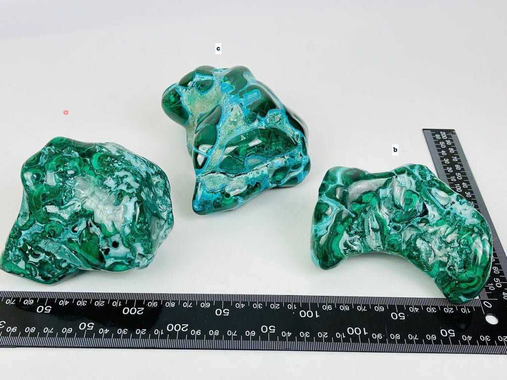Malachite & Chrysocolla, Large Malacholla Freefrom, Malachite with Chrysocolla freeform from Congo, Raw Malachite, Healing Crystal - Million Years Crystal