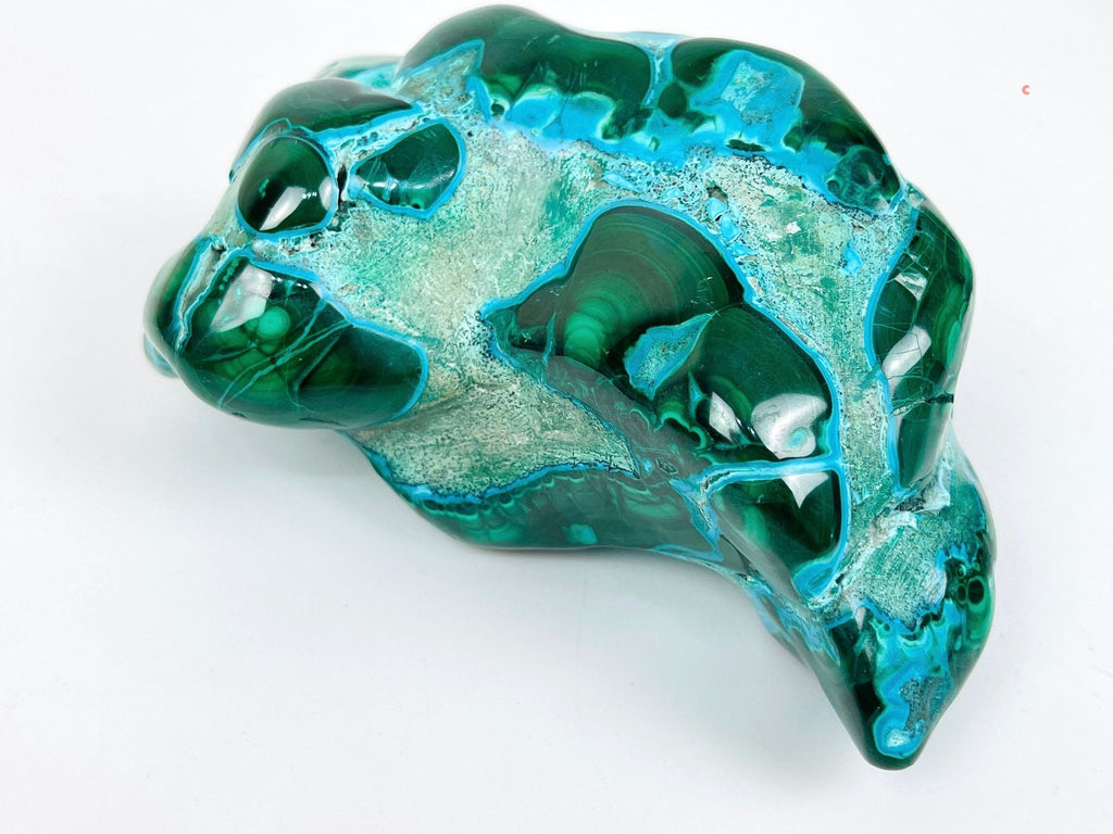 Malachite & Chrysocolla, Large Malacholla Freefrom, Malachite with Chrysocolla freeform from Congo, Raw Malachite, Healing Crystal - Million Years Crystal