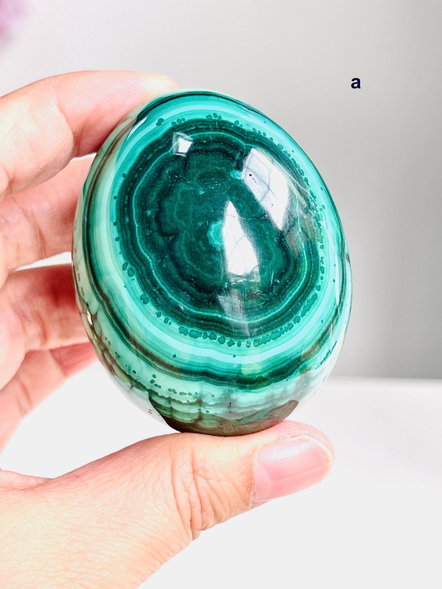 Malachite Egg, Natural Malachite Egg, Malachite from Congo, Natural Malachite Crystal Egg, Healing Crystal, Crystal Gift - Million Years Crystal