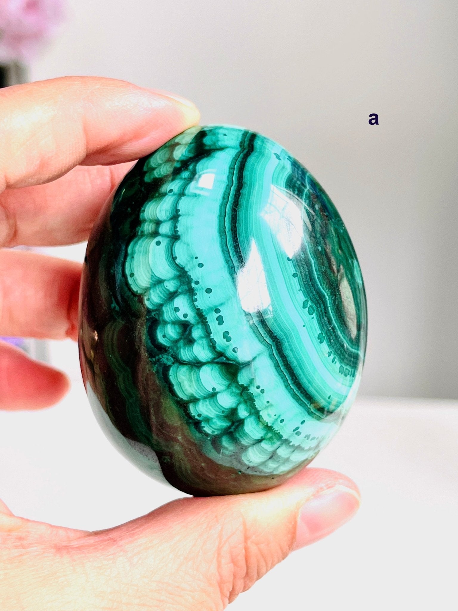 Malachite Egg, Natural Malachite Egg, Malachite from Congo, Natural Malachite Crystal Egg, Healing Crystal, Crystal Gift - Million Years Crystal
