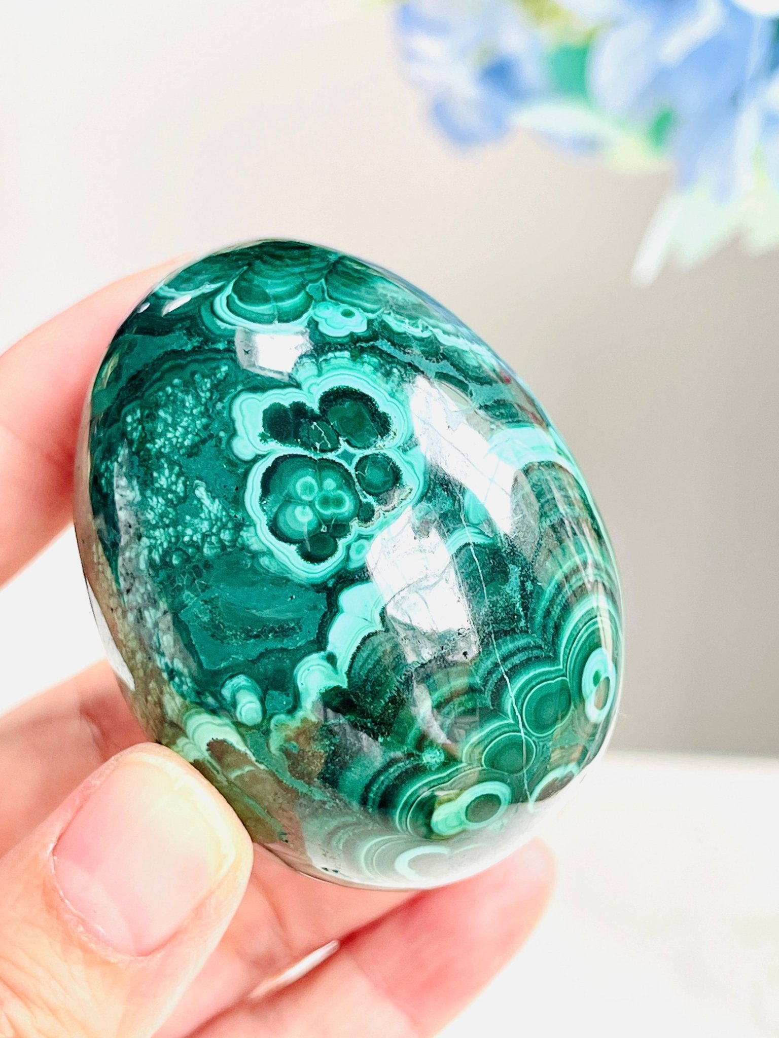 Malachite Egg, Natural Malachite Egg, Malachite from Congo, Natural Malachite Crystal Egg, Healing Crystal, Crystal Gift - Million Years Crystal