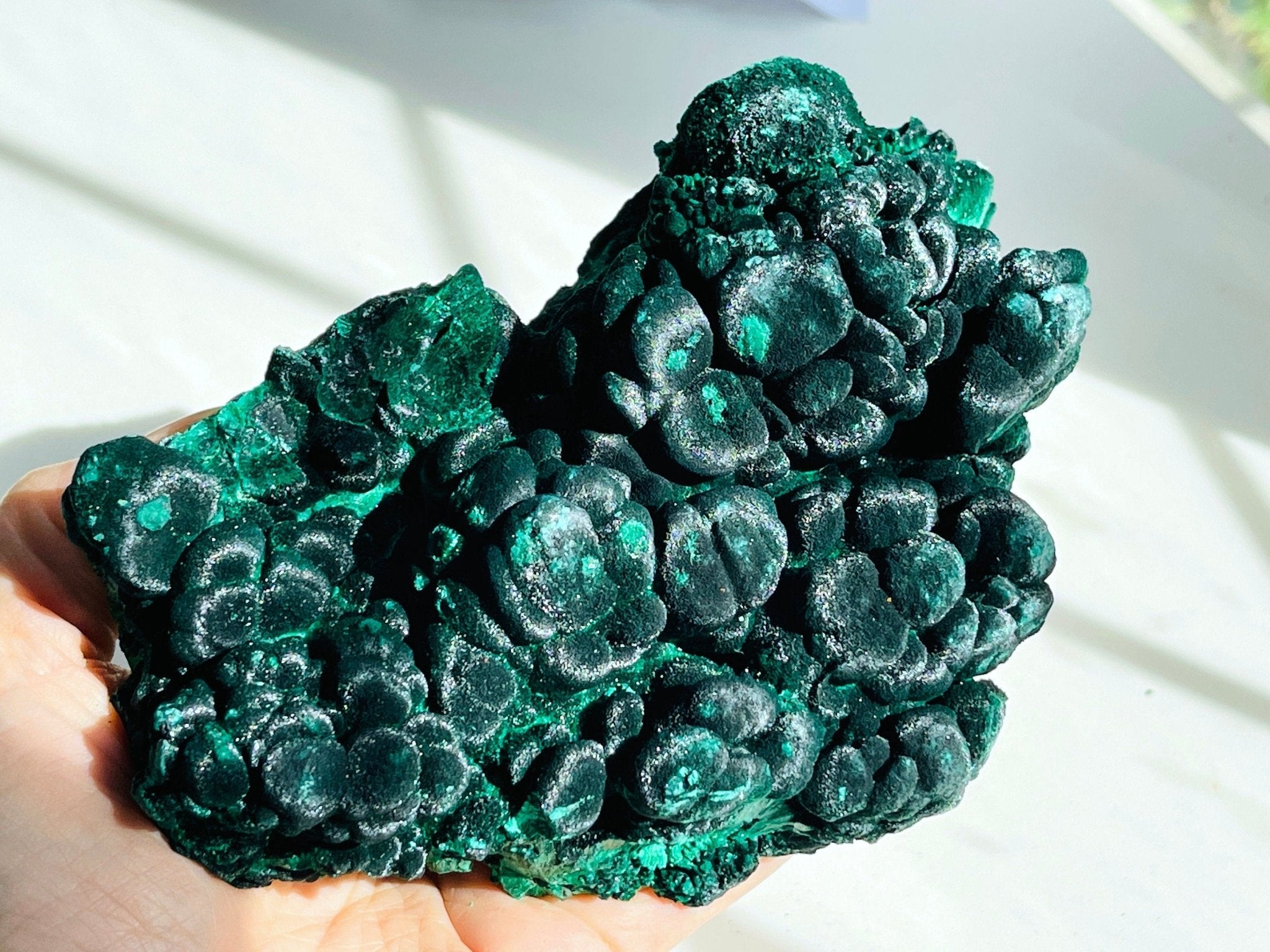 Malachite Specimen, 1062g Botryoidal Malachite - Million Years Crystal