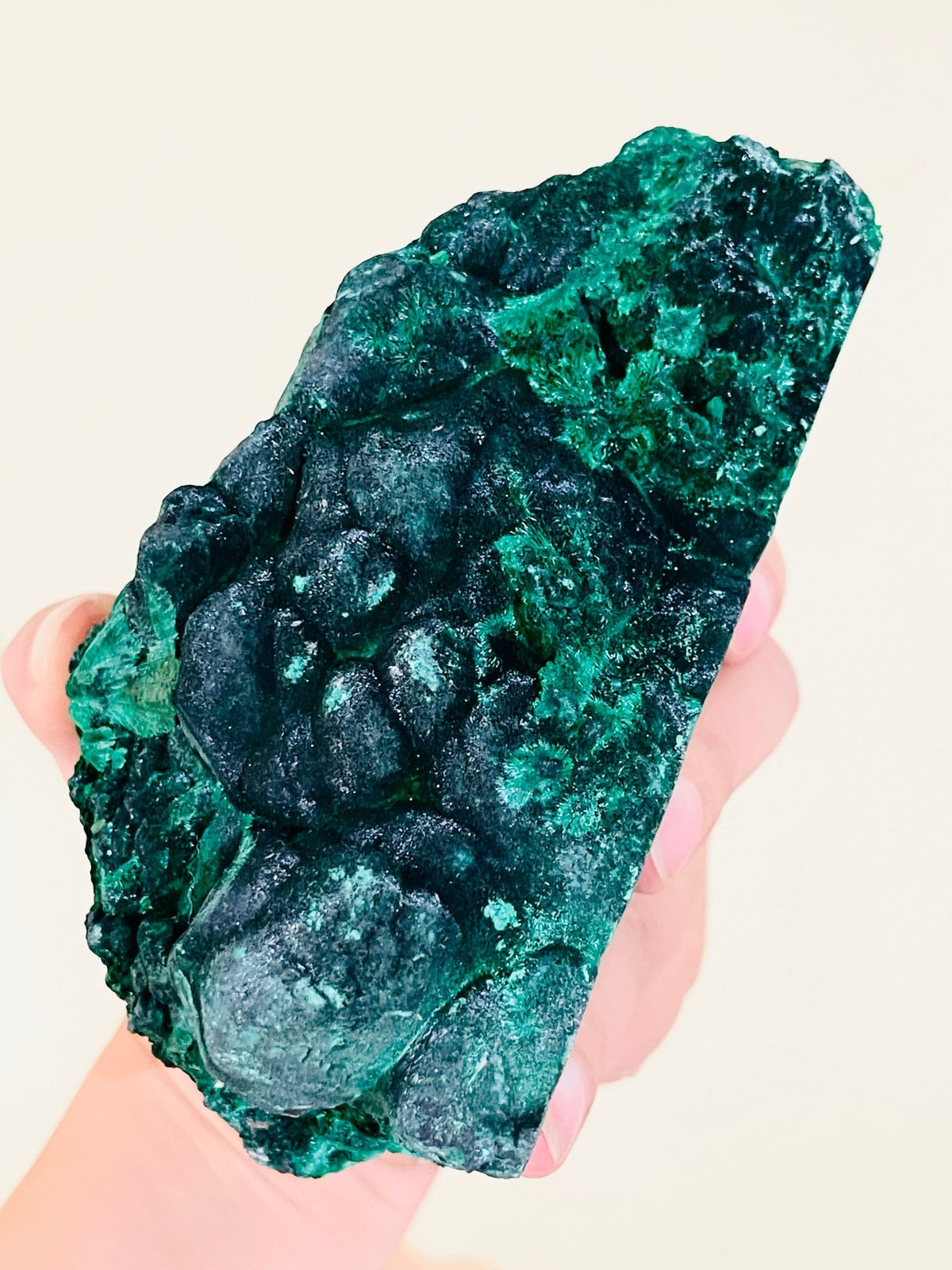 Malachite Specimen, 1251g Unique Velvet Cat eye Malachite, Rare Malachite Specimen, Raw Malachite Specimen, Crystal Gift, Unique Gift - Million Years Crystal