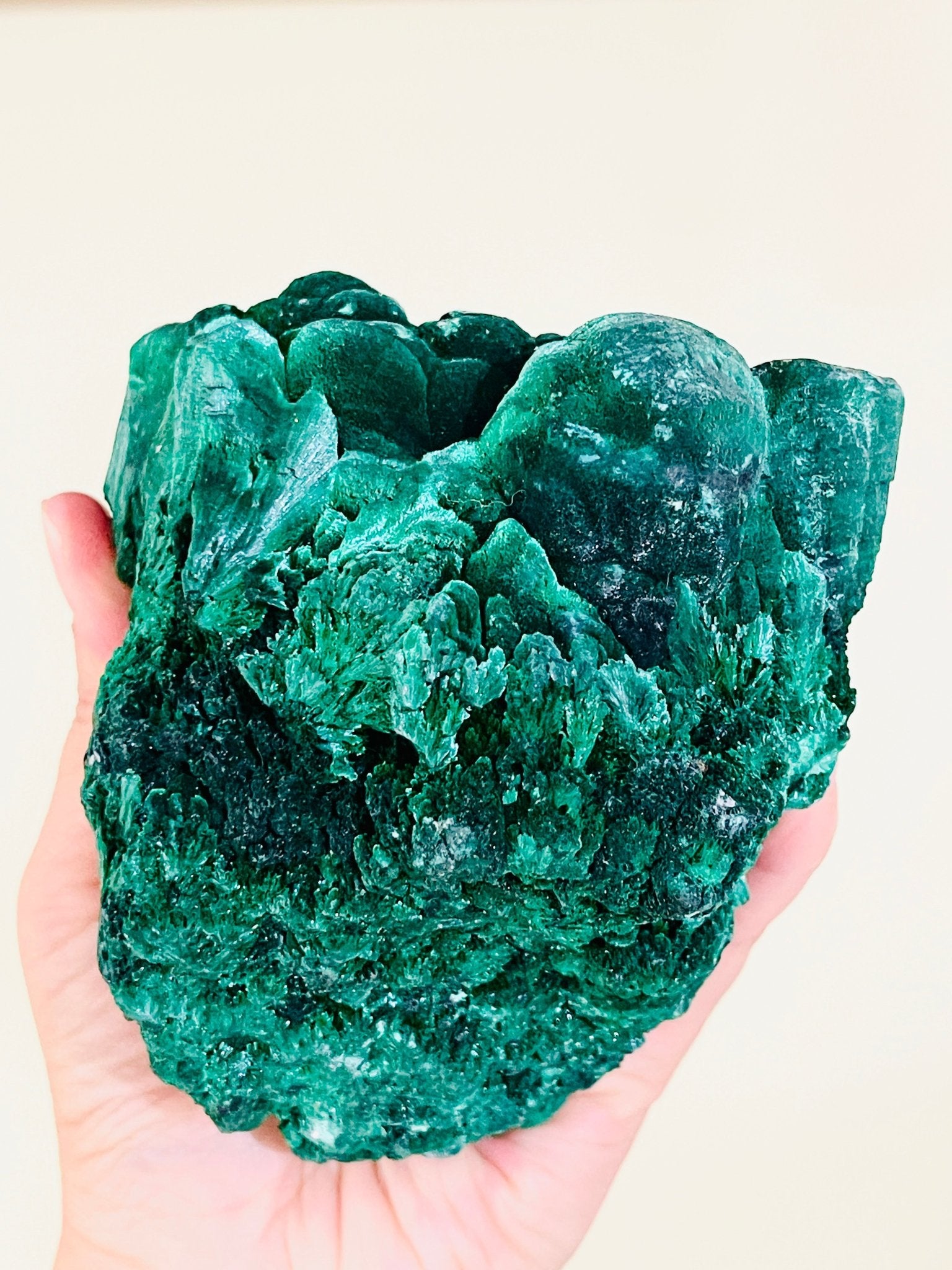 Malachite Specimen, 1251g Unique Velvet Cat eye Malachite, Rare Malachite Specimen, Raw Malachite Specimen, Crystal Gift, Unique Gift - Million Years Crystal