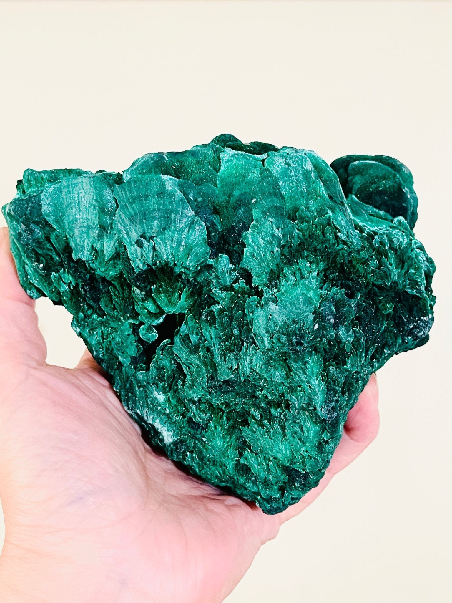 Malachite Specimen, 1251g Unique Velvet Cat eye Malachite, Rare Malachite Specimen, Raw Malachite Specimen, Crystal Gift, Unique Gift - Million Years Crystal