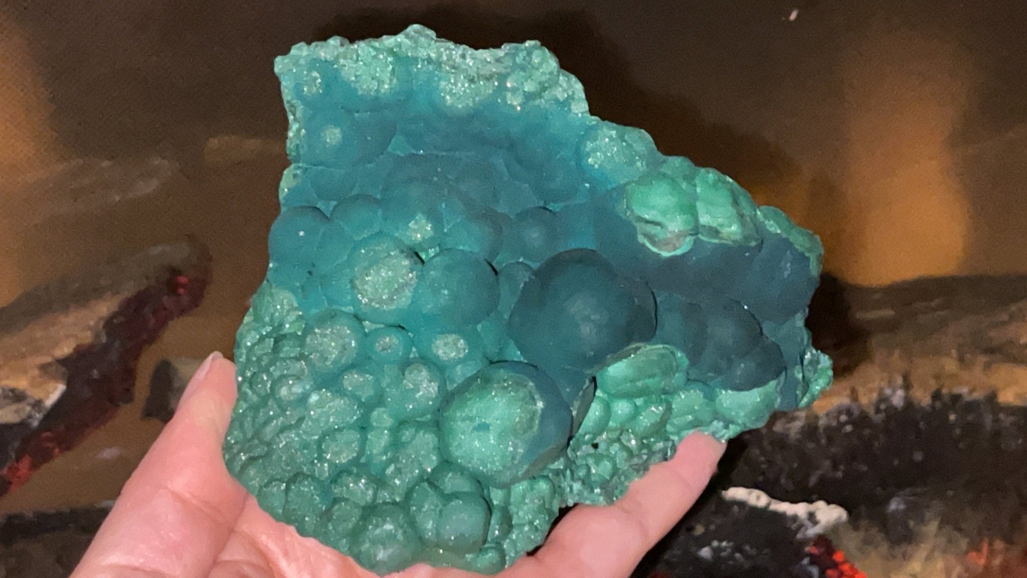 Malachite Specimen, 321g Botryoidal Malachite, Unique Velvet Malachite, Rare Malachite Specimen, Raw Malachite Specimen - Million Years Crystal