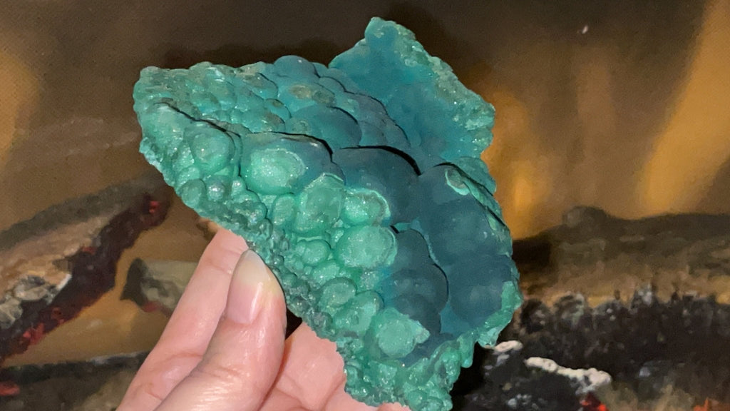 Malachite Specimen, 321g Botryoidal Malachite, Unique Velvet Malachite, Rare Malachite Specimen, Raw Malachite Specimen - Million Years Crystal