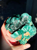 Malachite Specimen, 669g Unique Velvet Cat eye Malachite, Rare Malachite Specimen, Raw Malachite Specimen, Crystal Gift, Unique Gift - Million Years Crystal