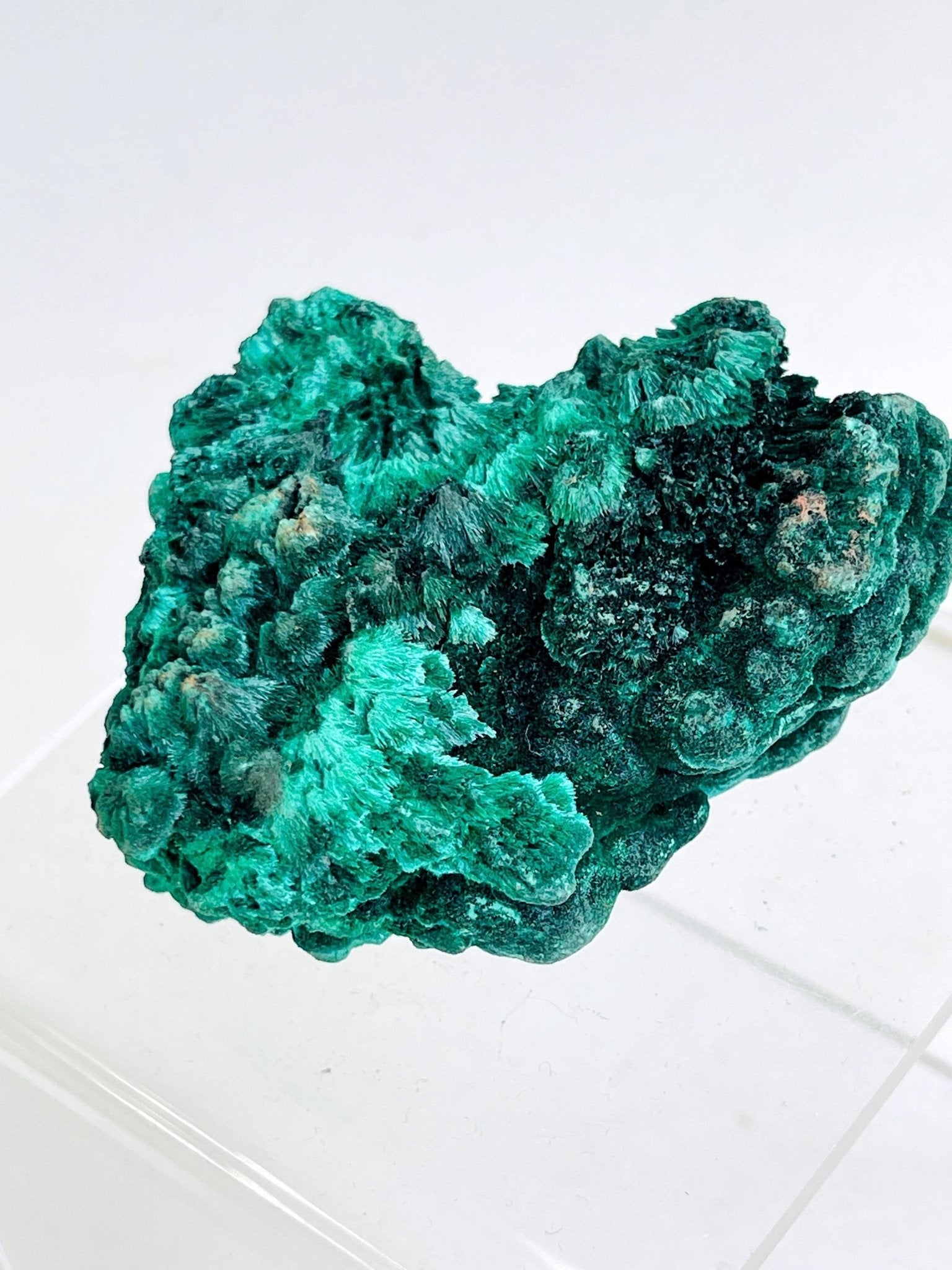 Malachite Specimen, Unique Velvet Cat eye Malachite, Rare Malachite Specimen, Raw Malachite Specimen, Crystal Gift, Unique Gift - Million Years Crystal