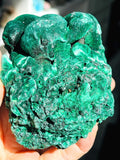 Malachite Specimen, Unique Velvet Cat eye Malachite, Rare Malachite Specimen, Raw Malachite Specimen, Crystal Gift, Unique Gift - Million Years Crystal