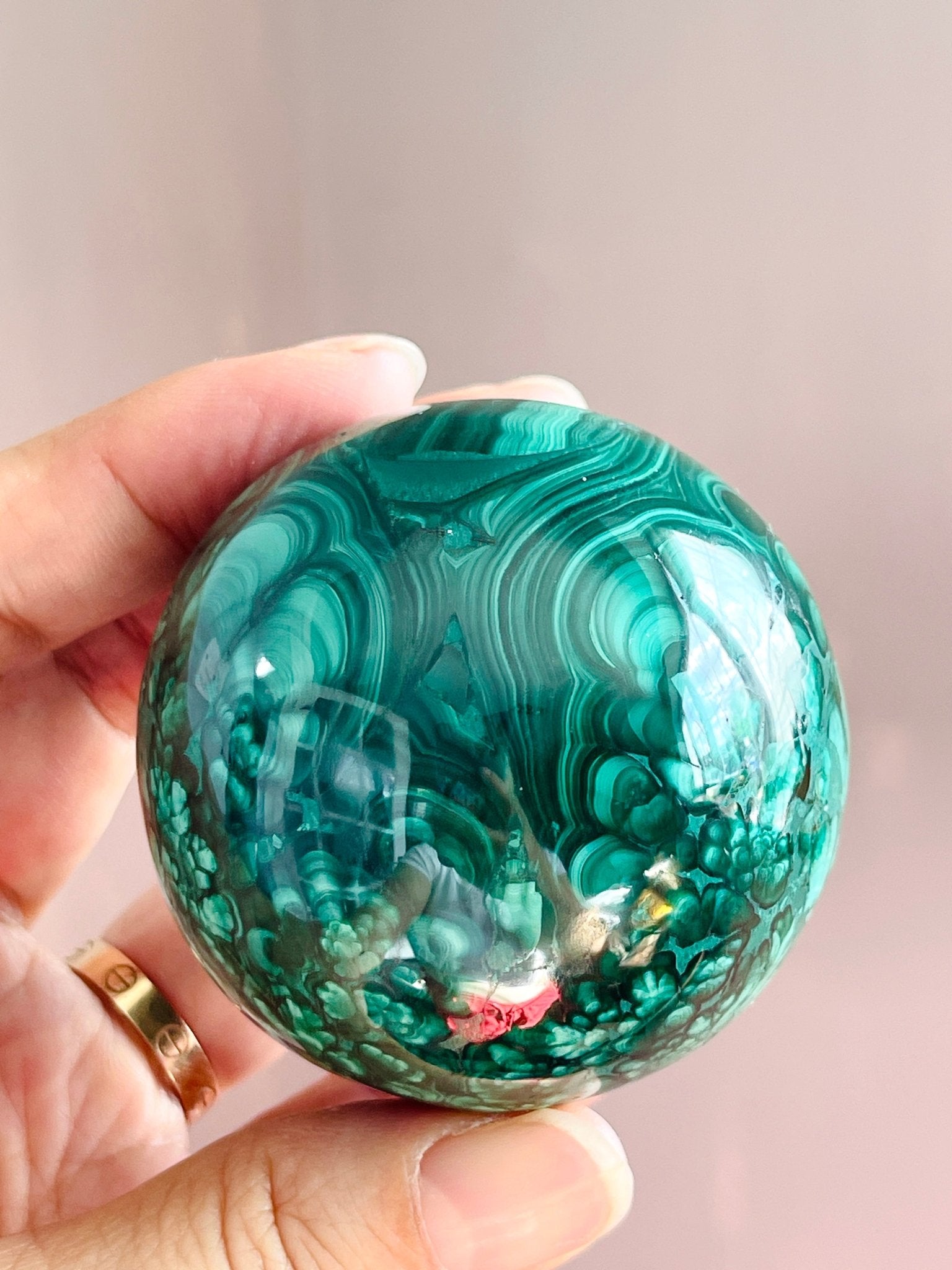 Malachite Sphere, Marvelous Natural Malachite Sphere, Healing Crystal 3 - Million Years Crystal