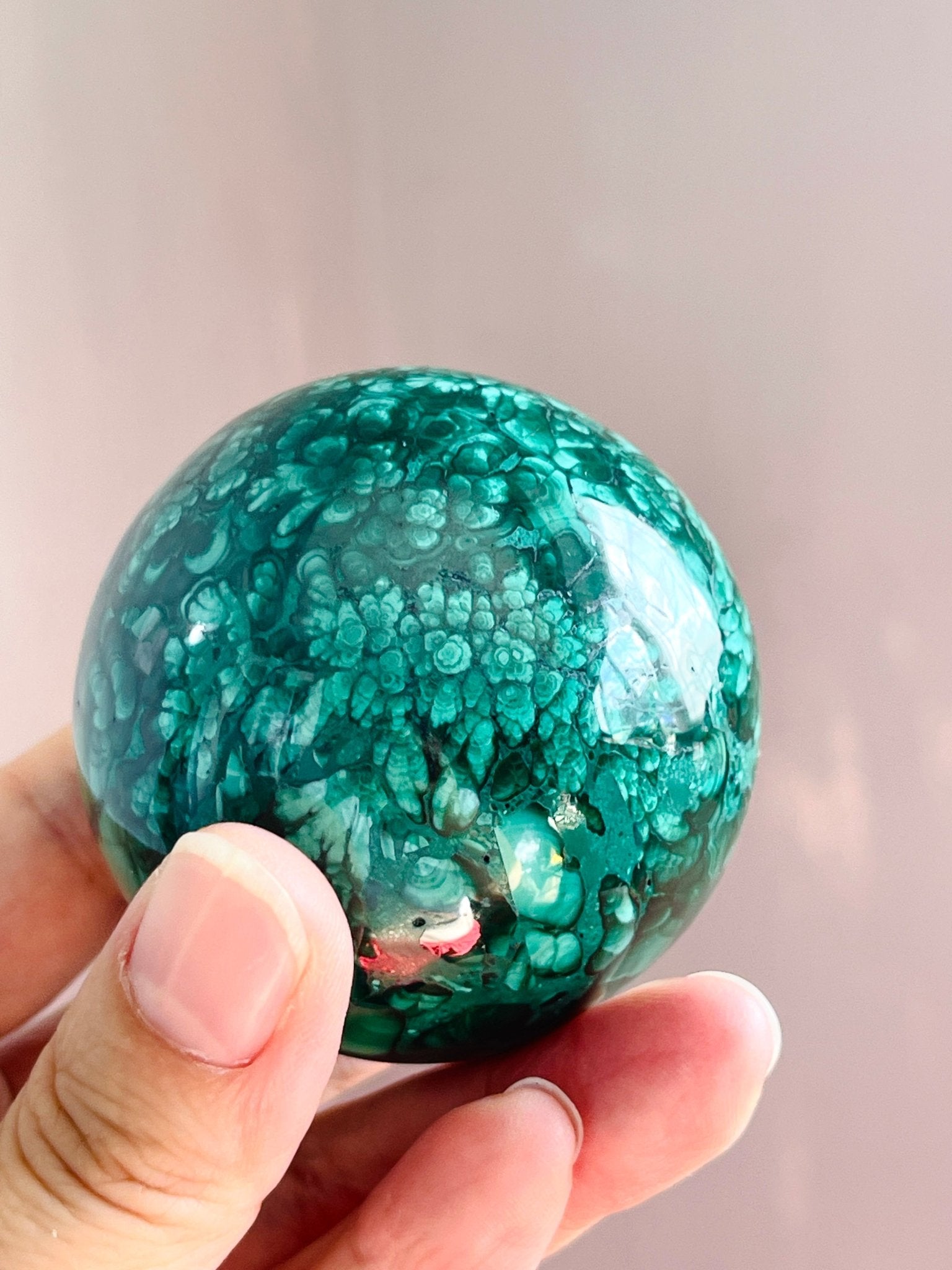 Malachite Sphere, Marvelous Natural Malachite Sphere, Healing Crystal 3 - Million Years Crystal