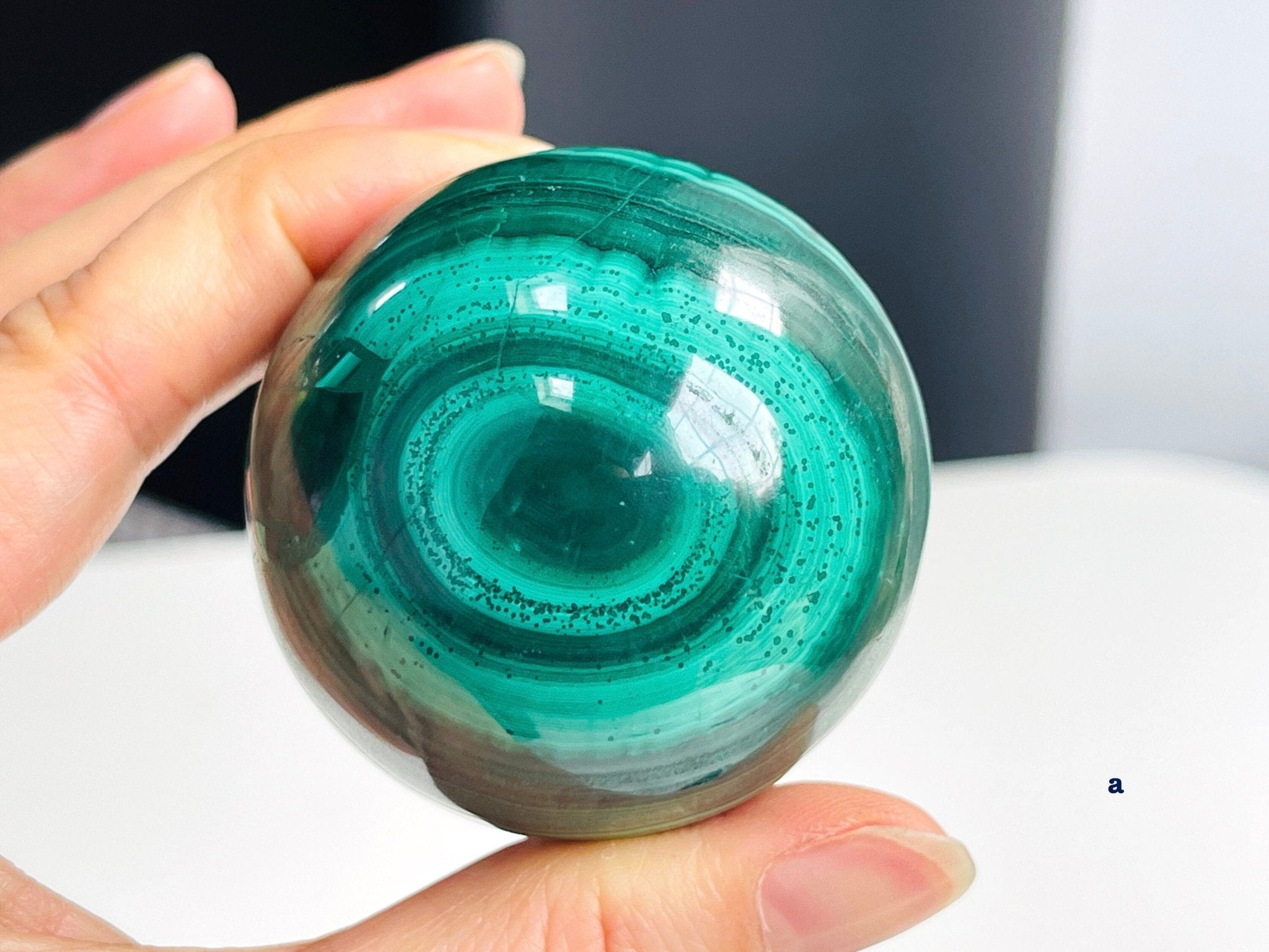 Malachite Sphere, Marvelous Natural Malachite Sphere, Malachite from Congo, Natural Malachite ball, Healing Crystal - Million Years Crystal