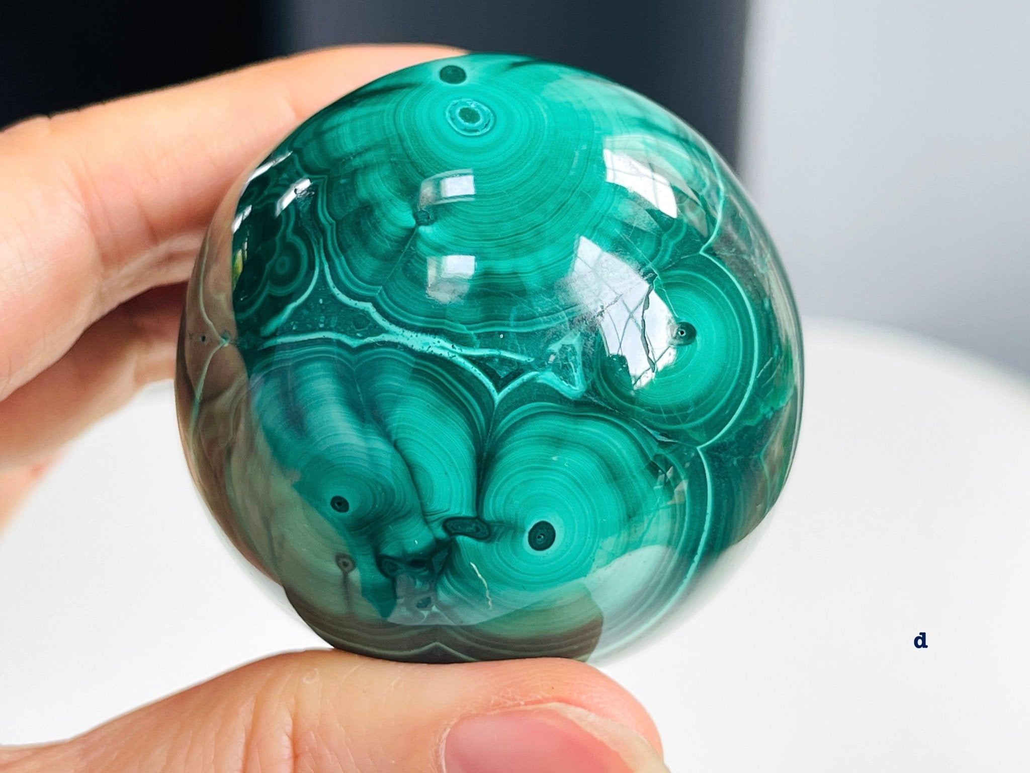 Malachite Sphere, Marvelous Natural Malachite Sphere, Malachite from Congo, Natural Malachite ball, Healing Crystal - Million Years Crystal