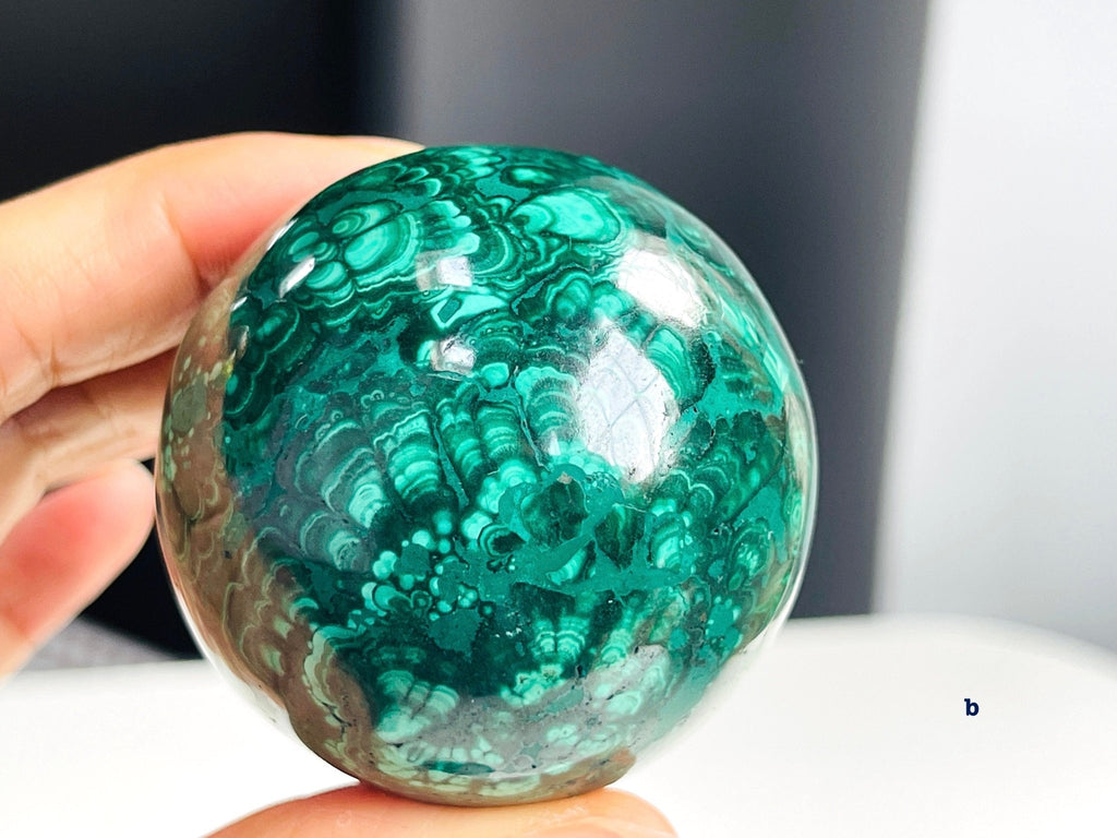 Malachite Sphere, Marvelous Natural Malachite Sphere, Malachite from Congo, Natural Malachite ball, Healing Crystal - Million Years Crystal