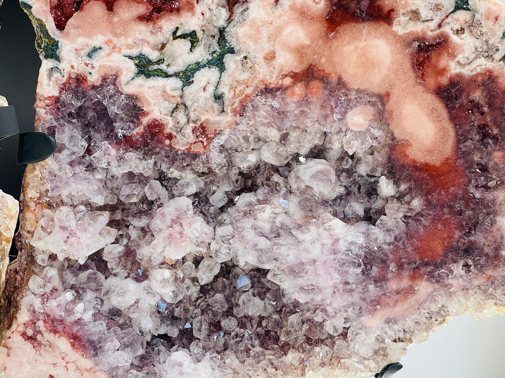 Museum-Quality XXXXL Pink Amethyst Angel Wings on Stand | 62cm | Statement Crystal Décor - Million Years Crystal