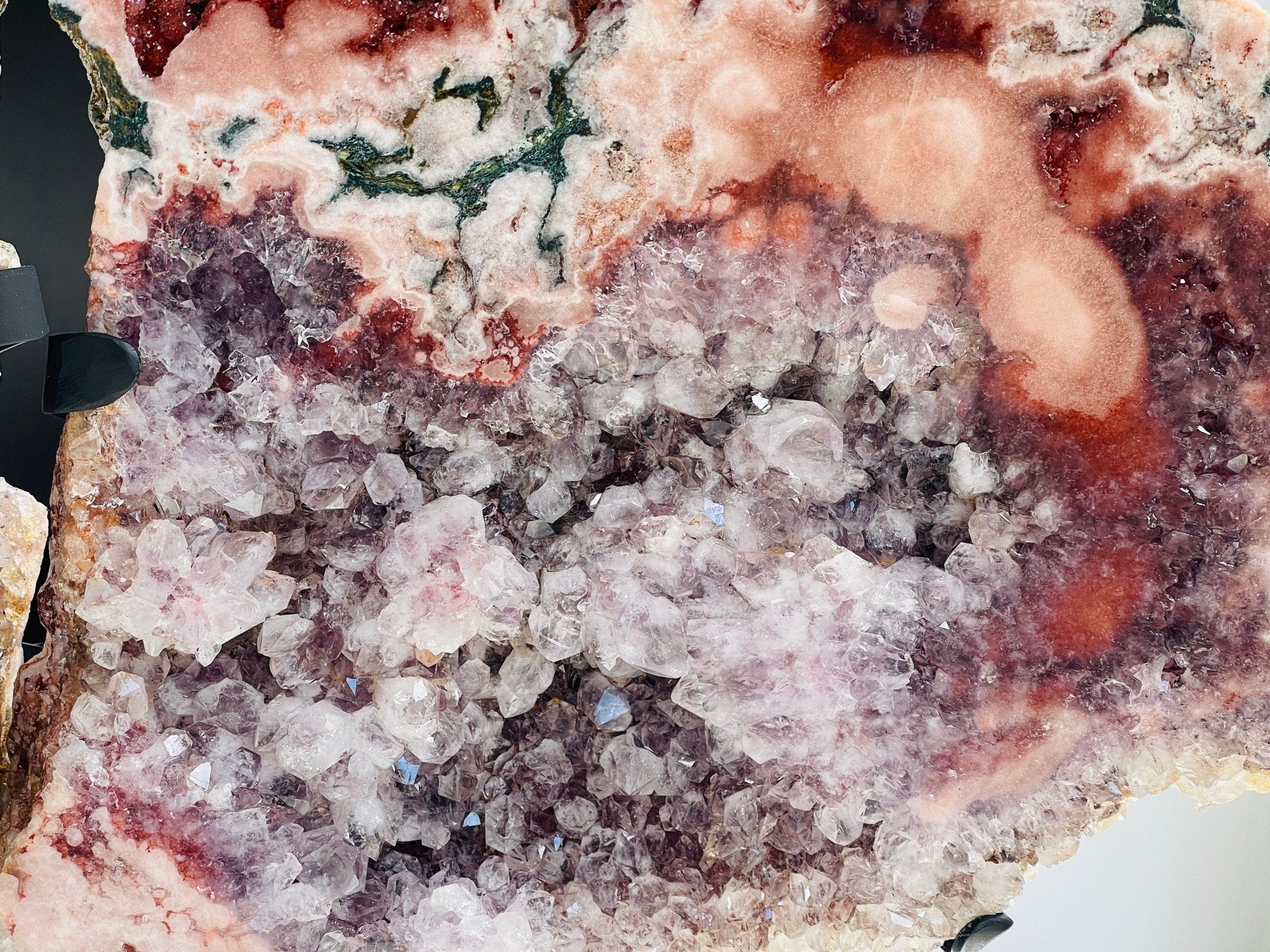 Museum-Quality XXXXL Pink Amethyst Angel Wings on Stand | 62cm | Statement Crystal Décor - Million Years Crystal
