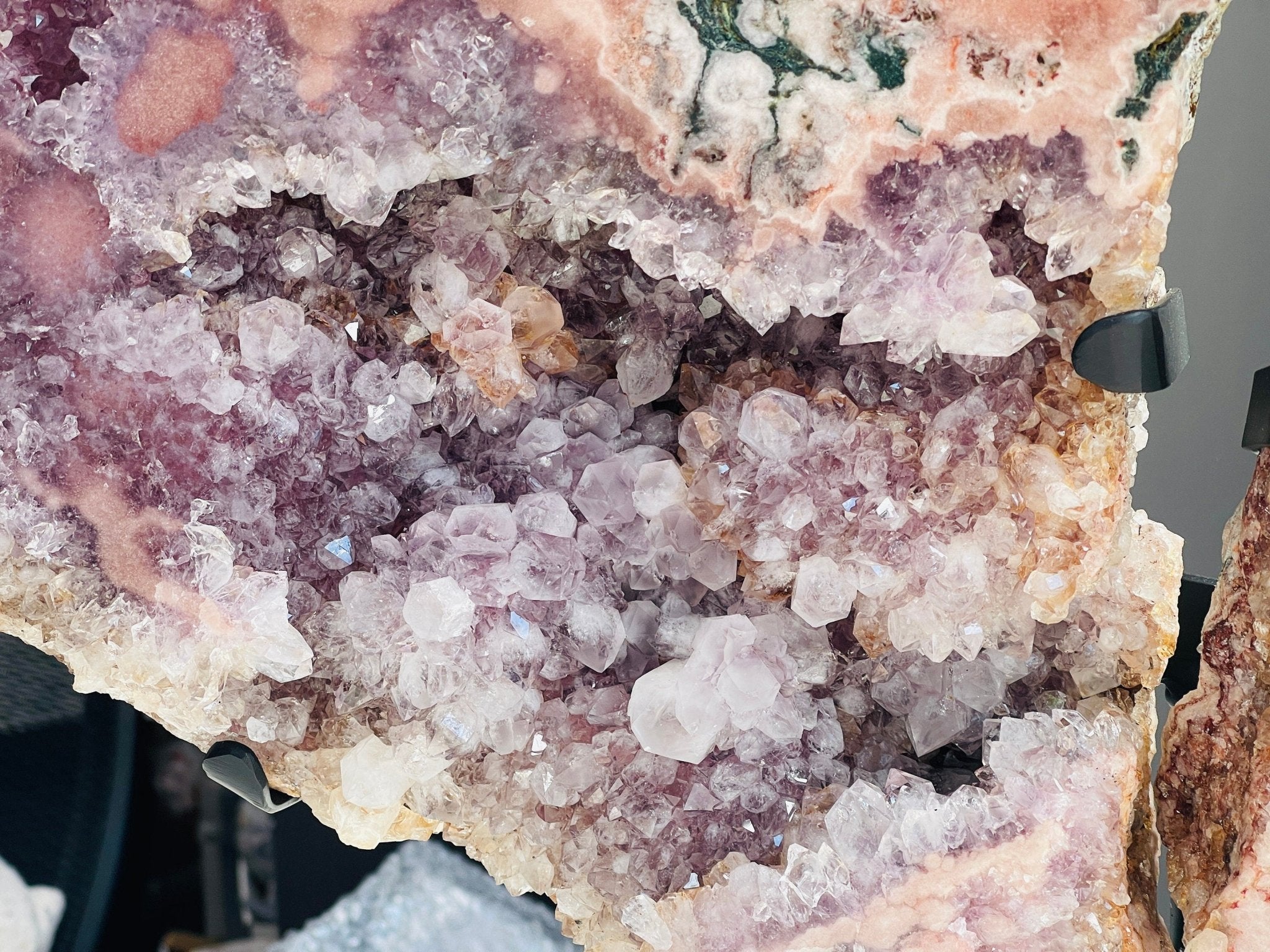 Museum-Quality XXXXL Pink Amethyst Angel Wings on Stand | 62cm | Statement Crystal Décor - Million Years Crystal