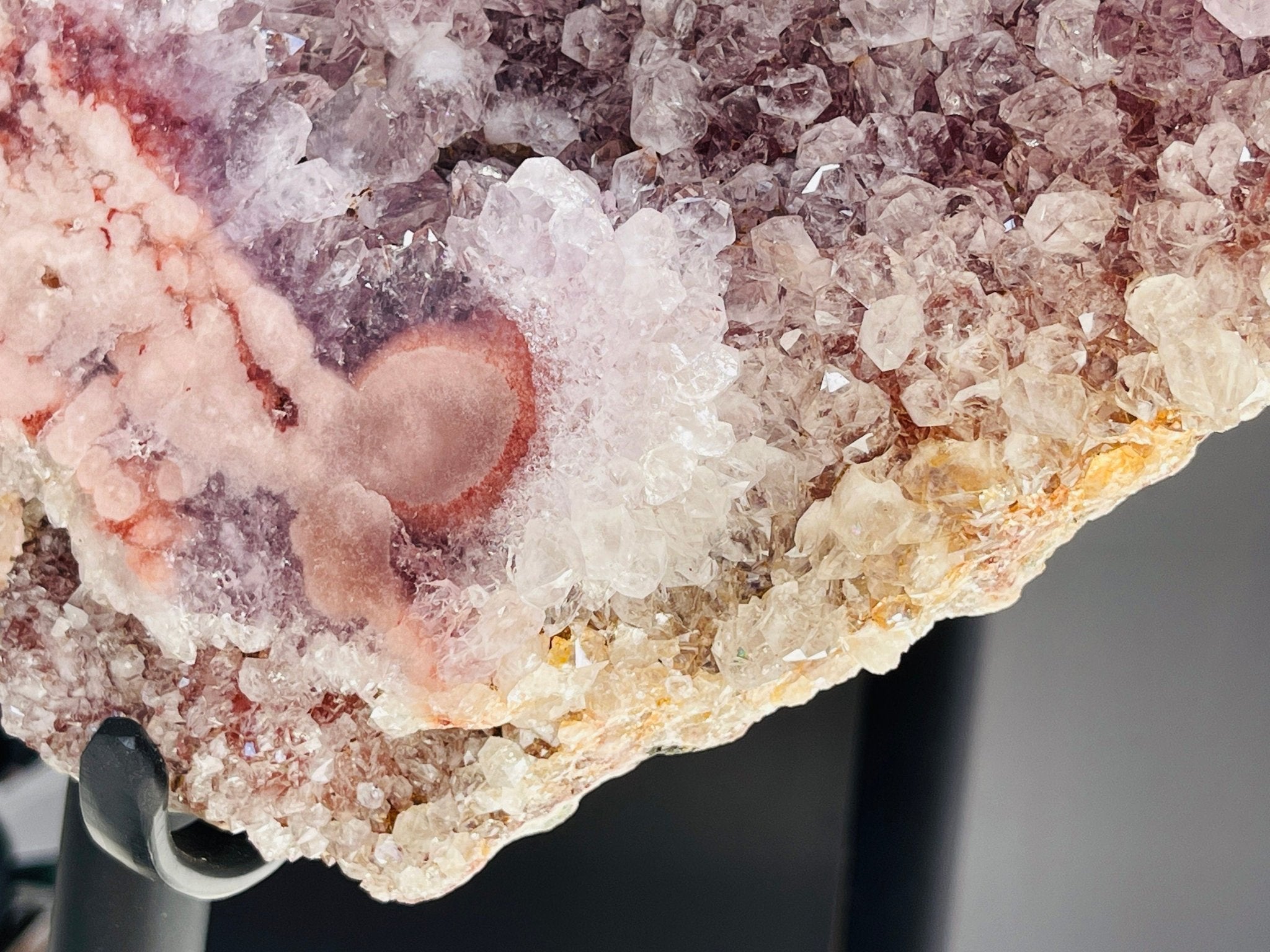 Museum-Quality XXXXL Pink Amethyst Angel Wings on Stand | 62cm | Statement Crystal Décor - Million Years Crystal