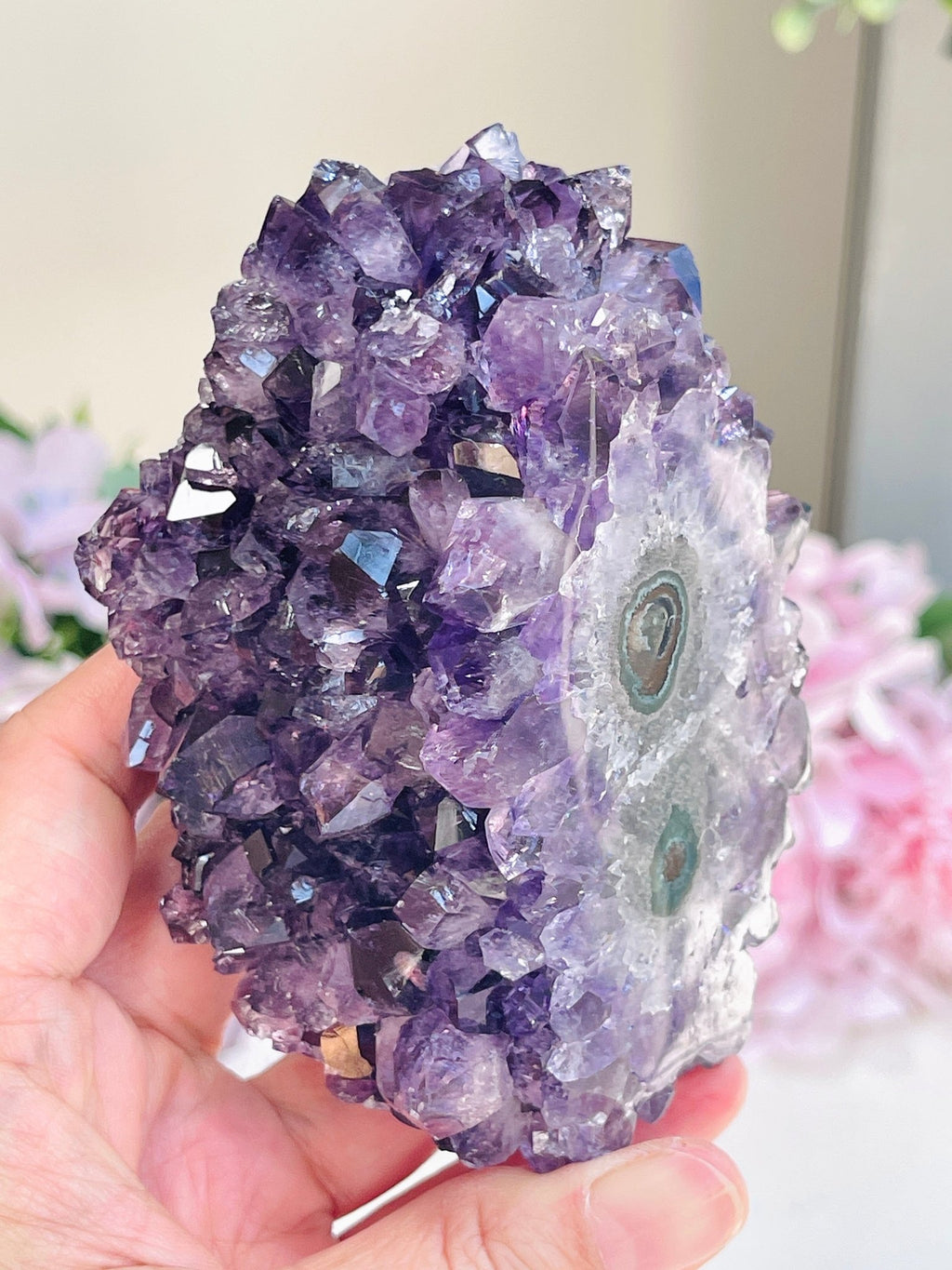 Natural Amethyst Stalactite Eye Cluster from Uruguay - Million Years Crystal