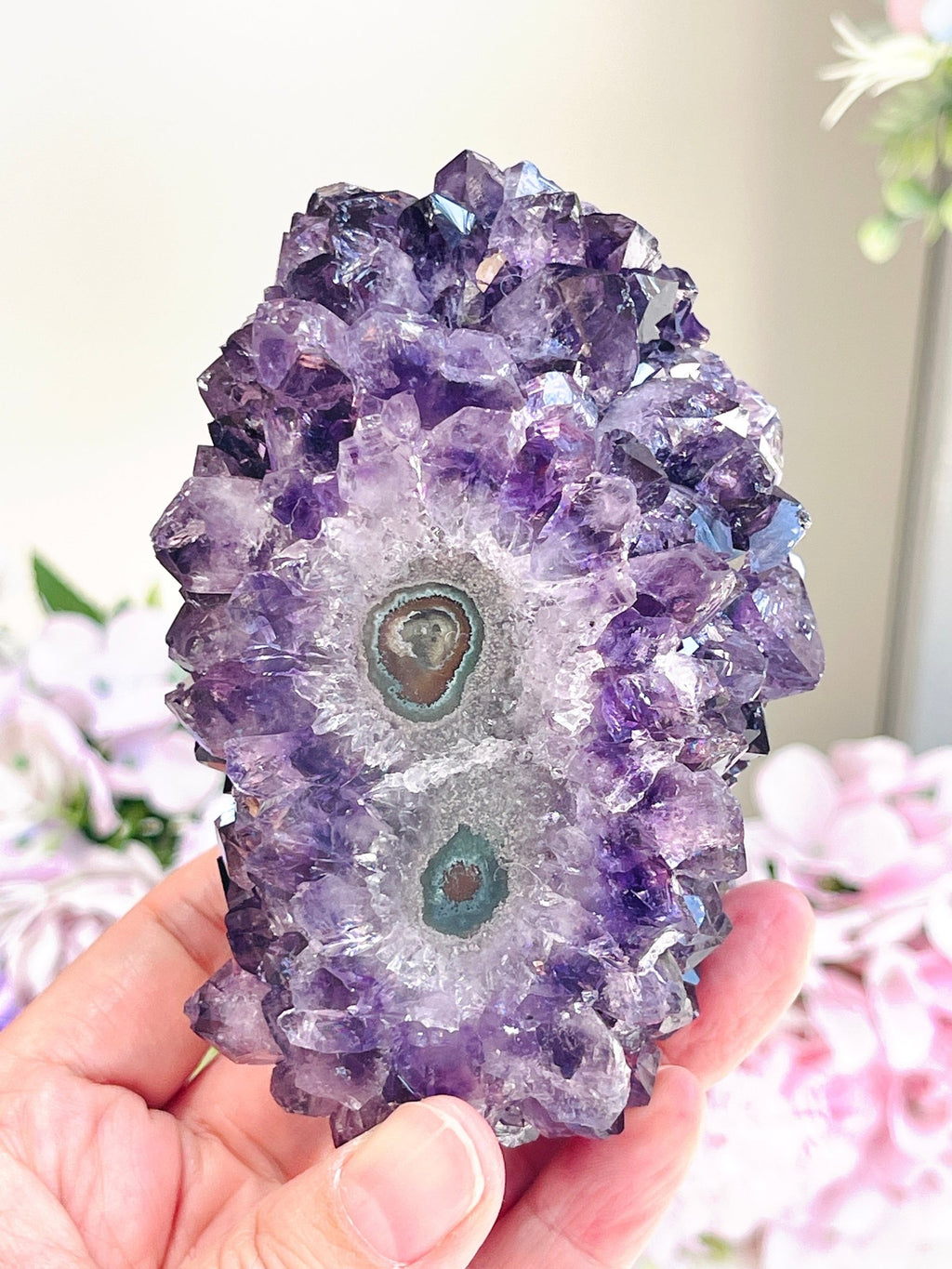 Natural Amethyst Stalactite Eye Cluster from Uruguay - Million Years Crystal