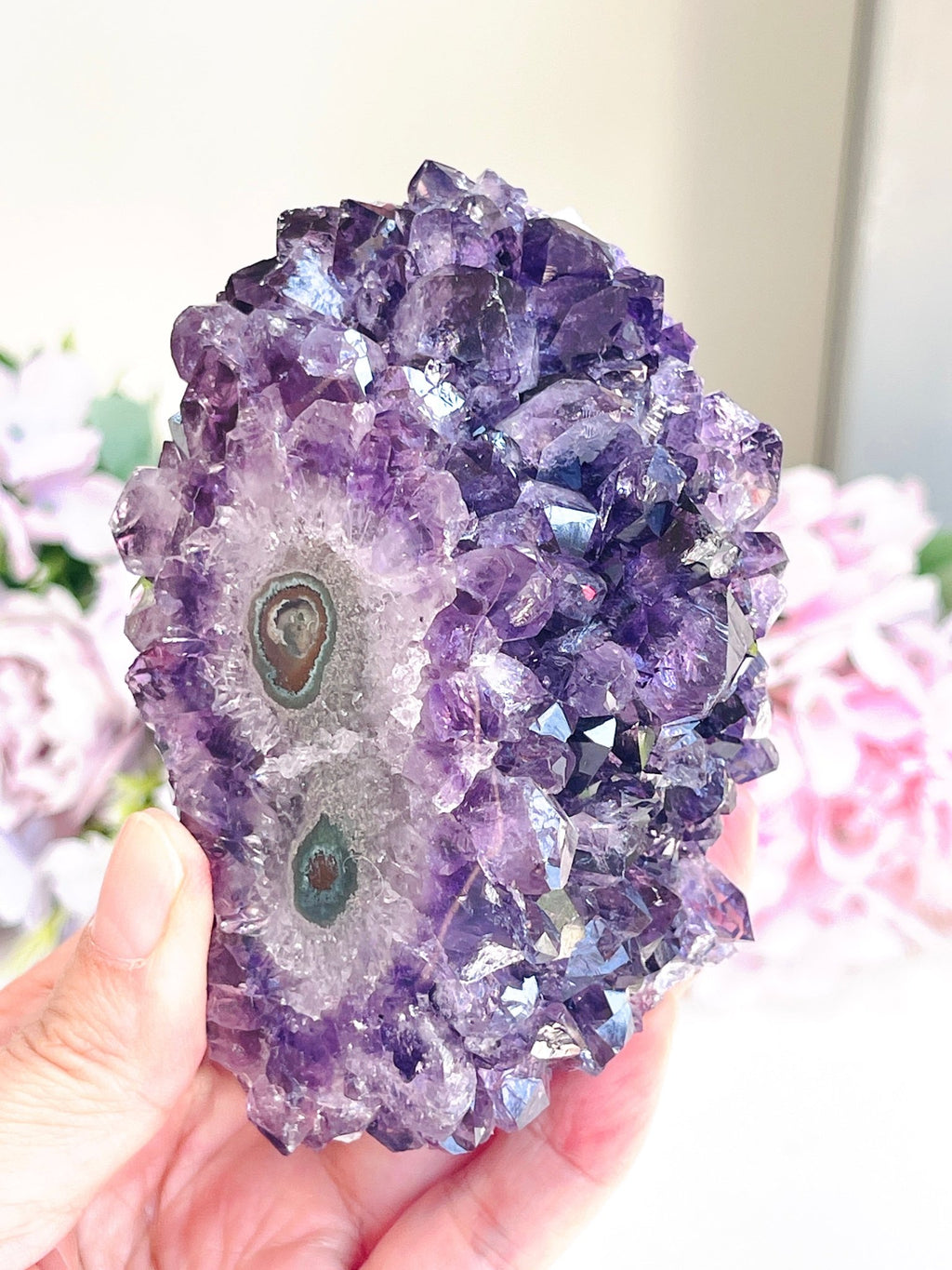 Natural Amethyst Stalactite Eye Cluster from Uruguay - Million Years Crystal