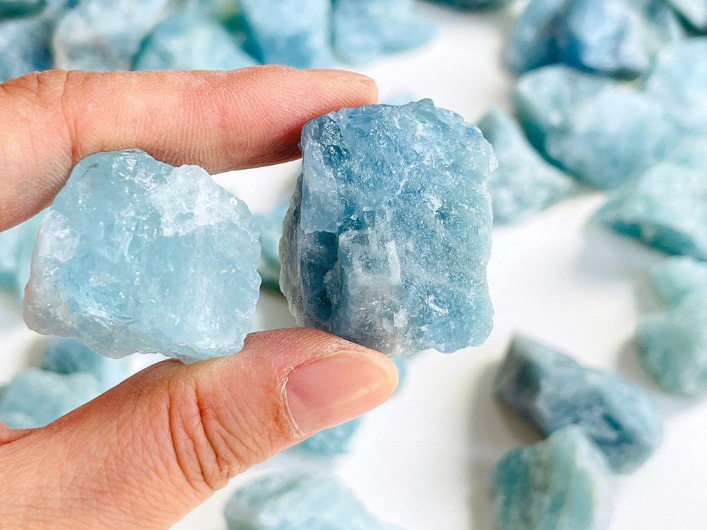 Natural Aquamarine, High Grade Aquamarine Rough Stone, Aquamarine Tumble, Small Raw Aquamarine Stone, Untreated Aquamarine Stone - Million Years Crystal