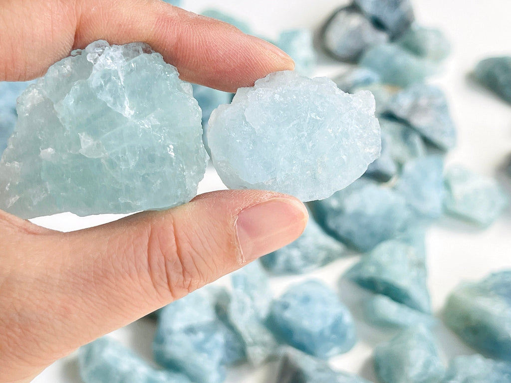 Natural Aquamarine, High Grade Aquamarine Rough Stone, Aquamarine Tumble, Small Raw Aquamarine Stone, Untreated Aquamarine Stone - Million Years Crystal