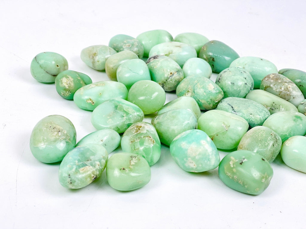 Natural Chrysoprase Tumble Stone | Rare Green Chalcedony Crystal - Million Years Crystal
