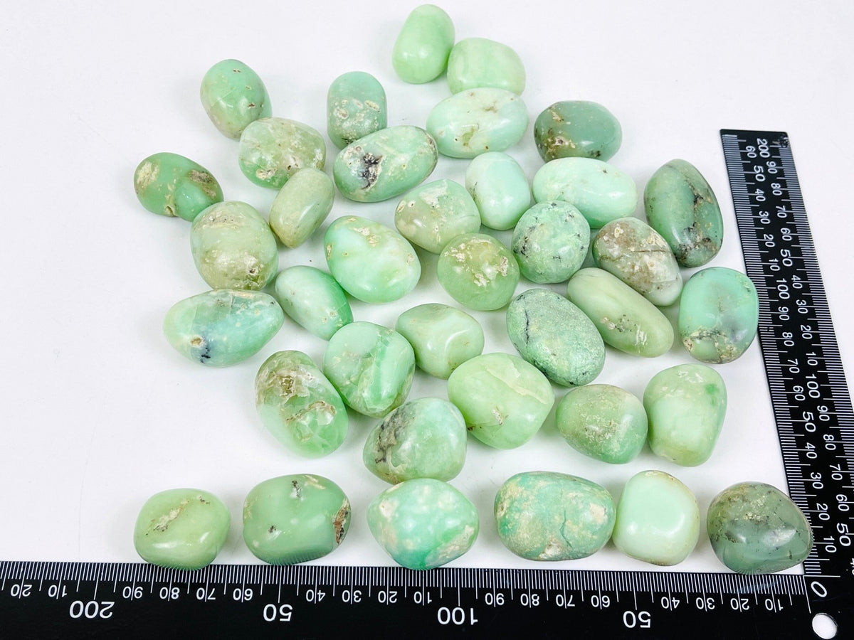 Natural Chrysoprase Tumble Stone | Rare Green Chalcedony Crystal - Million Years Crystal