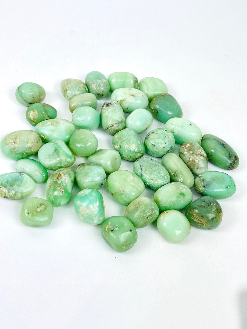 Natural Chrysoprase Tumble Stone | Rare Green Chalcedony Crystal - Million Years Crystal