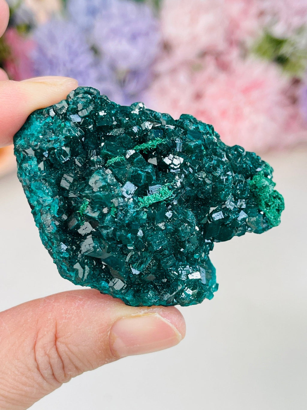 Natural Dioptase Specimen | Vivid Emerald-Green Crystal | Mfouati, Congo - Million Years Crystal
