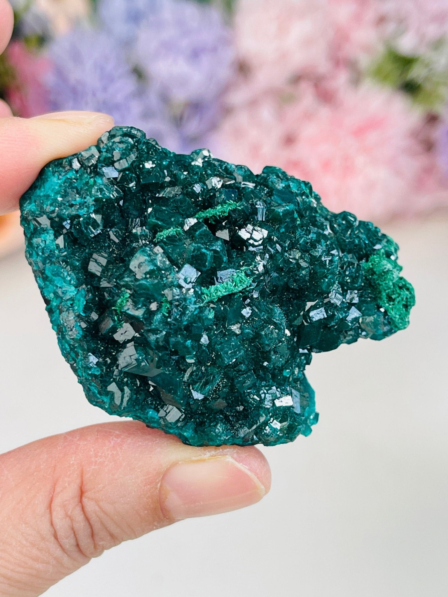 Natural Dioptase Specimen | Vivid Emerald-Green Crystal | Mfouati, Congo - Million Years Crystal