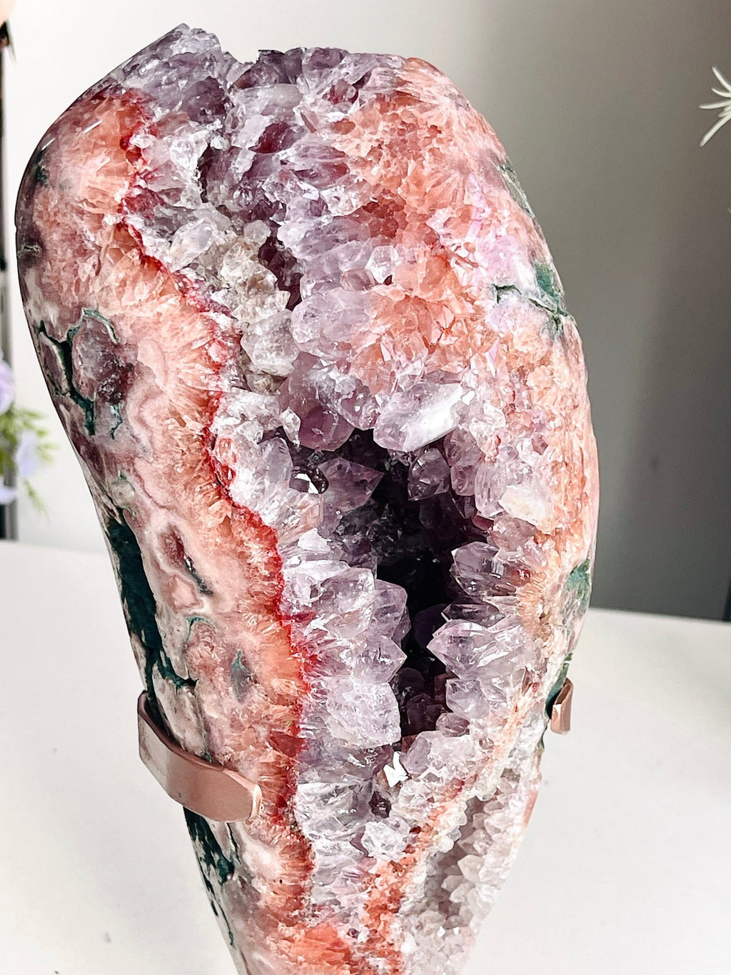 Natural Pink Amethyst Geode Freeform – "The May Bloom" | 4.1kg | Brazil - Million Years Crystal